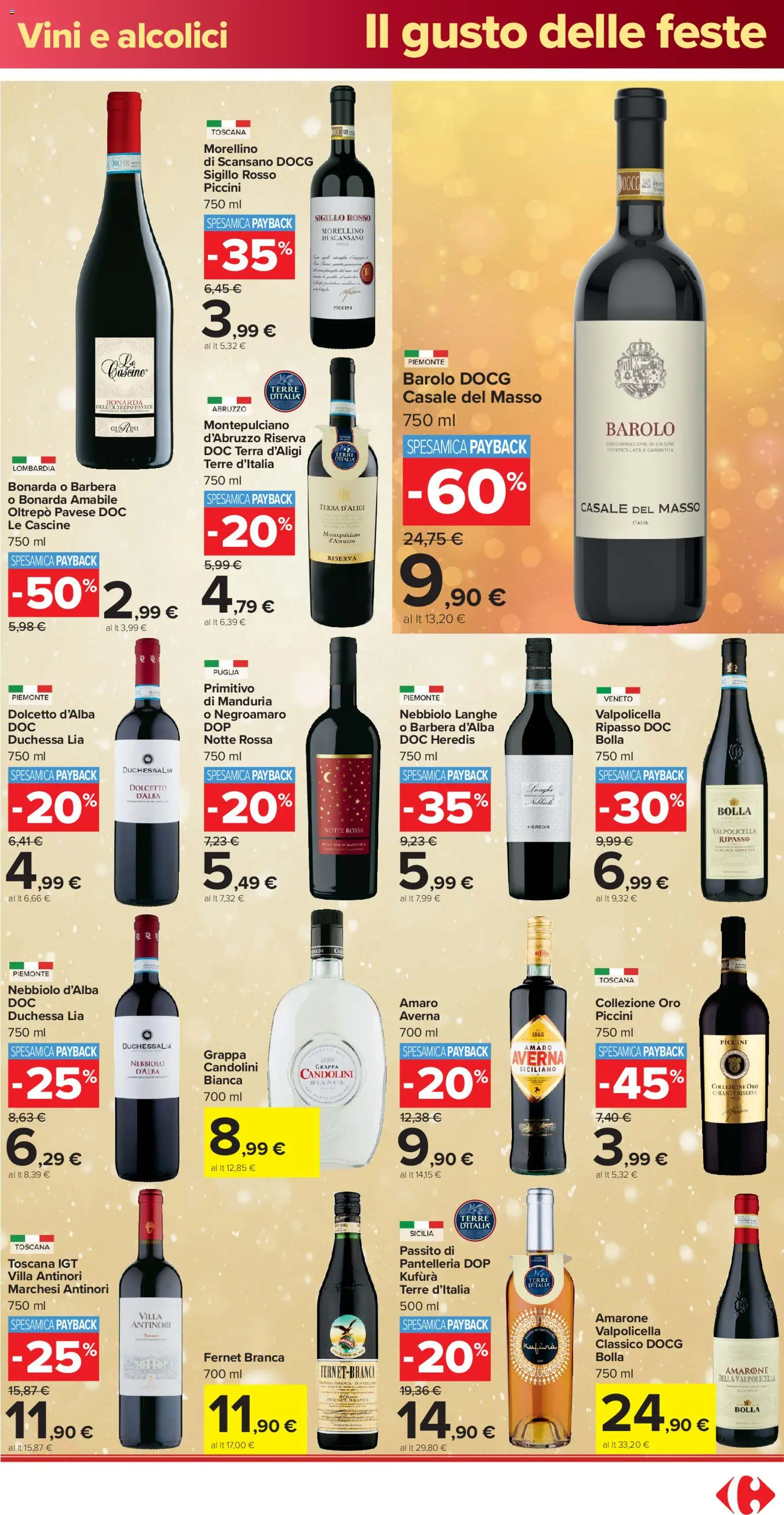 Volantino Carrefour del 16.12.2025 | Pagina: 7 | Prodotti: Grappa, Amaro, Terra
