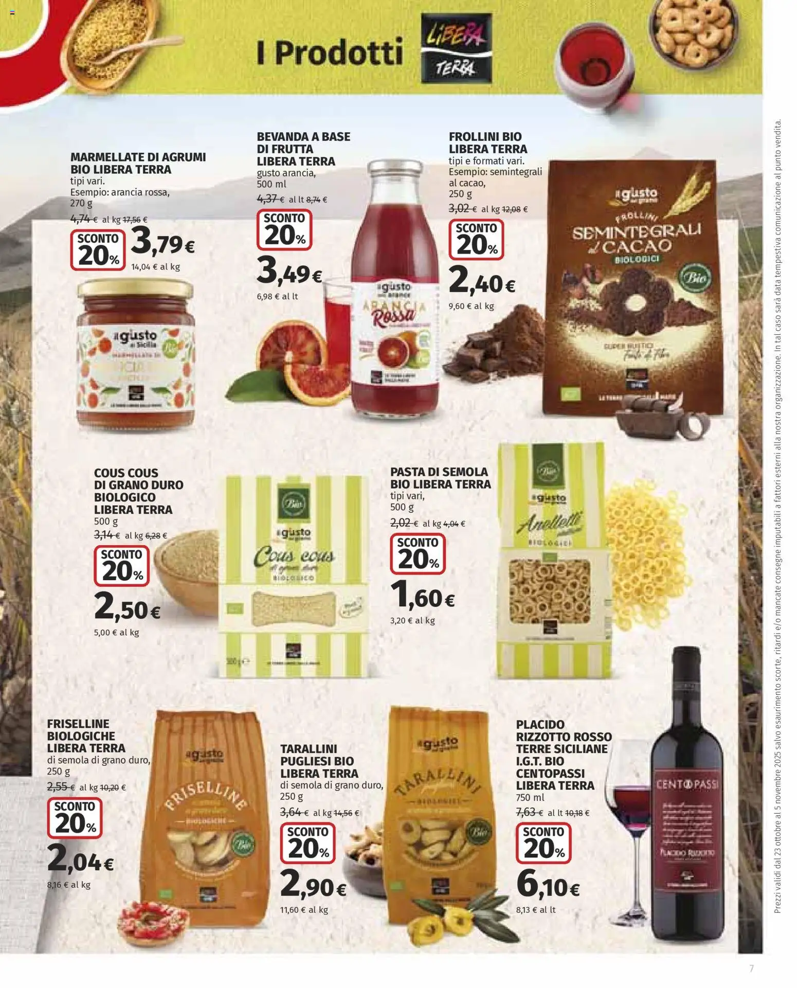 Volantino Ipercoop del 23.10.2025 | Pagina: 7 | Prodotti: Frutta, Agrumi, Data, Frollini