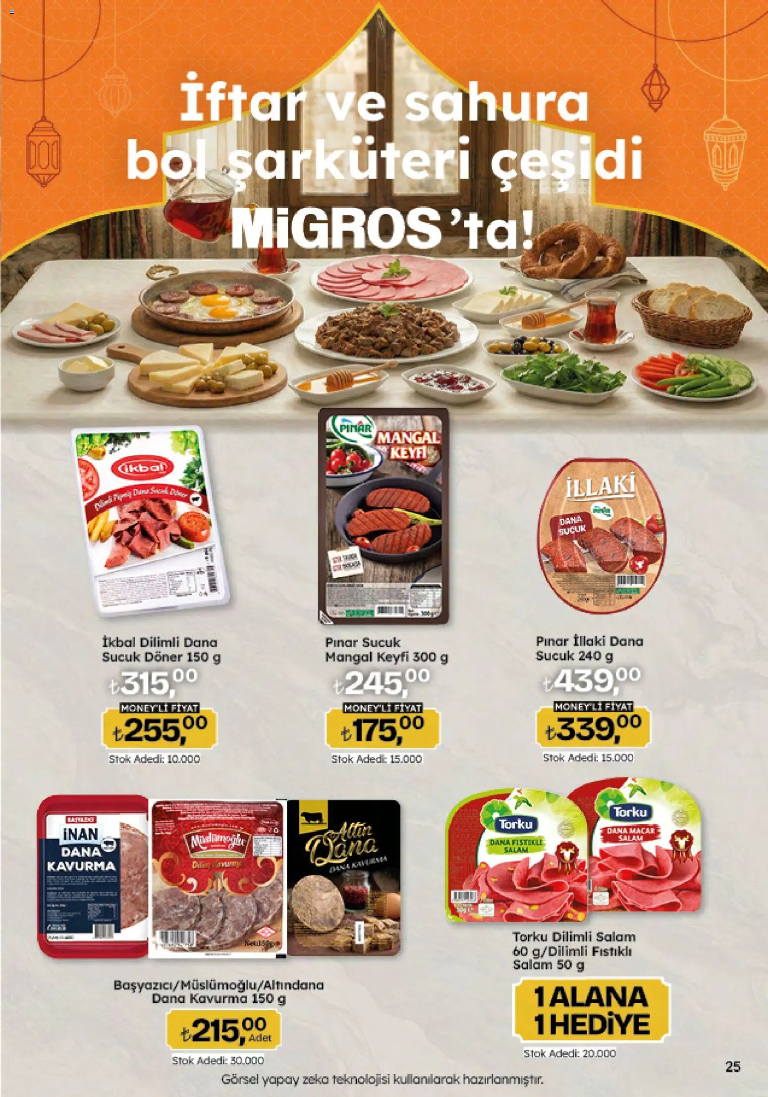 Migros Katalog - Migroskop - 26.02.2026 tarihinden itibaren geçerlidir | Sayfa: 25 | Ürünler: Döner, Salam, Sucuk