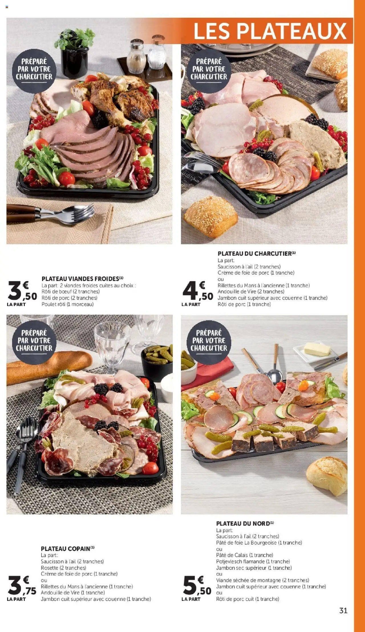{H1} | Page: 31 | Produits: Saucisson, Rôti de bœuf, Jambon, Viande