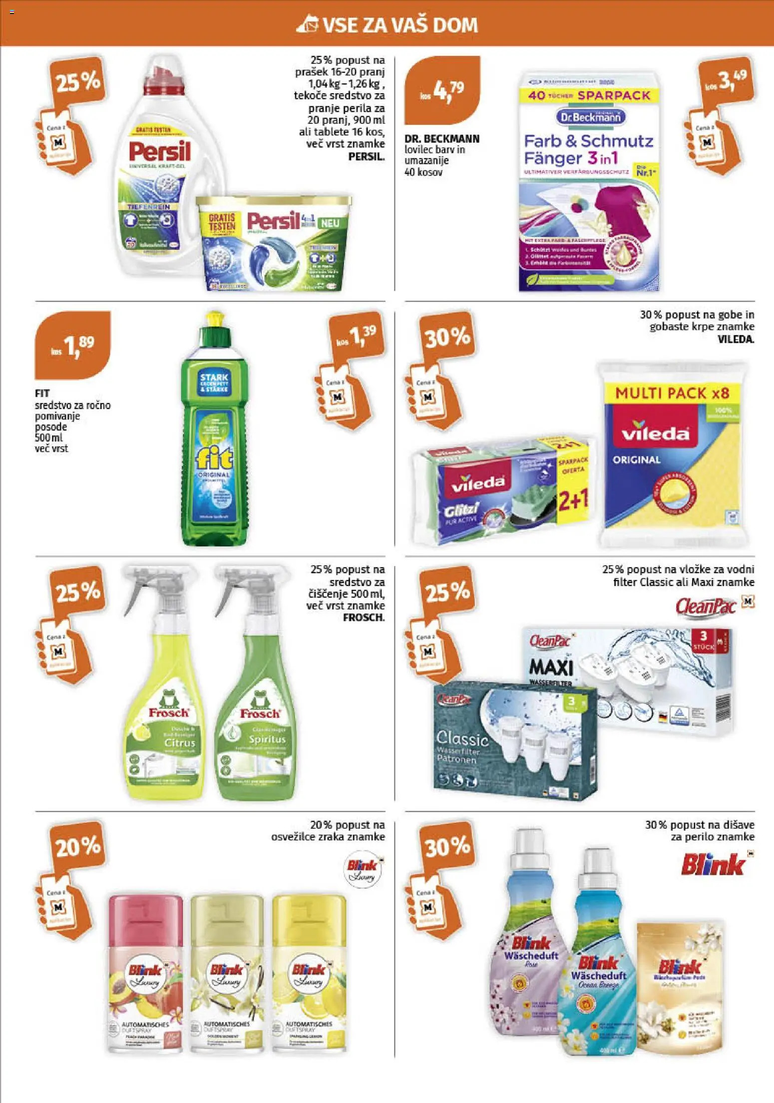 Novi Müller katalog ponudbe – veljaven od 19.01.2026 | Stran: 8 | Izdelki: Prašek, Kos, Detergent