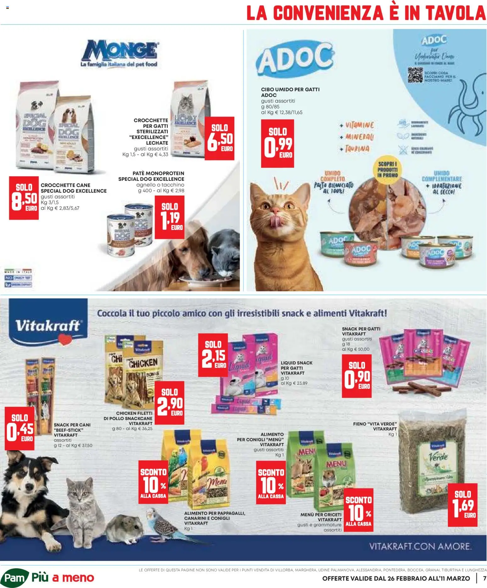 Volantino Panorama del 26.02.2026 | Pagina: 7 | Prodotti: Paté, Tacchino, Crocchette cane, Agnello