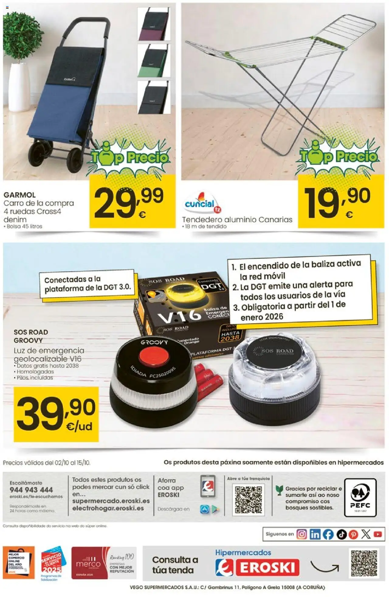 Eroski - Ofertón  │ válido desde el 02.10.2025 | Página: 48 | Productos: Tendedero, Bolsa