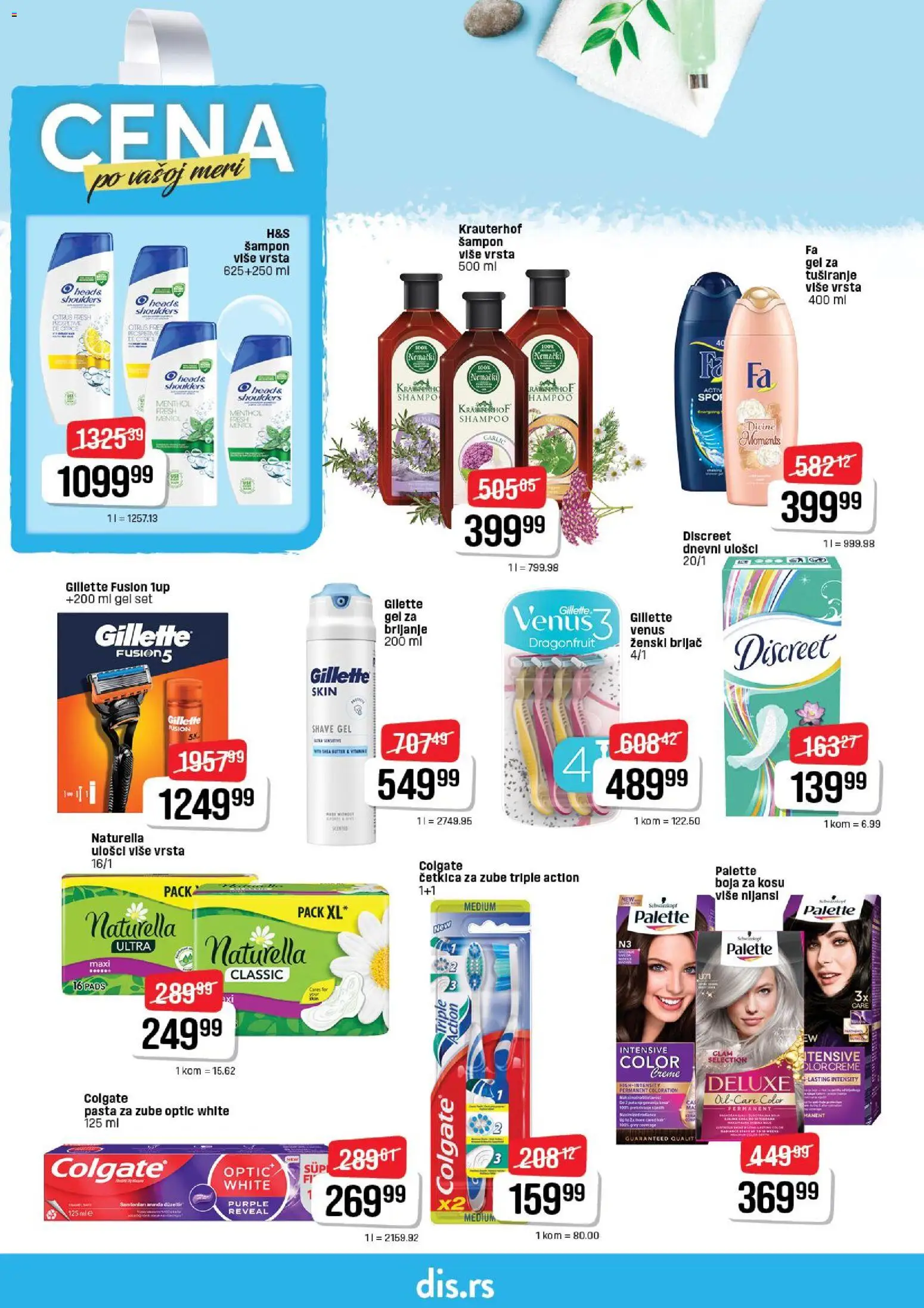 DIS katalog - važi od 12.02.2026 | Strana: 16 | Proizvode: Colgate, Gillette, Šampon, Gel za tuširanje