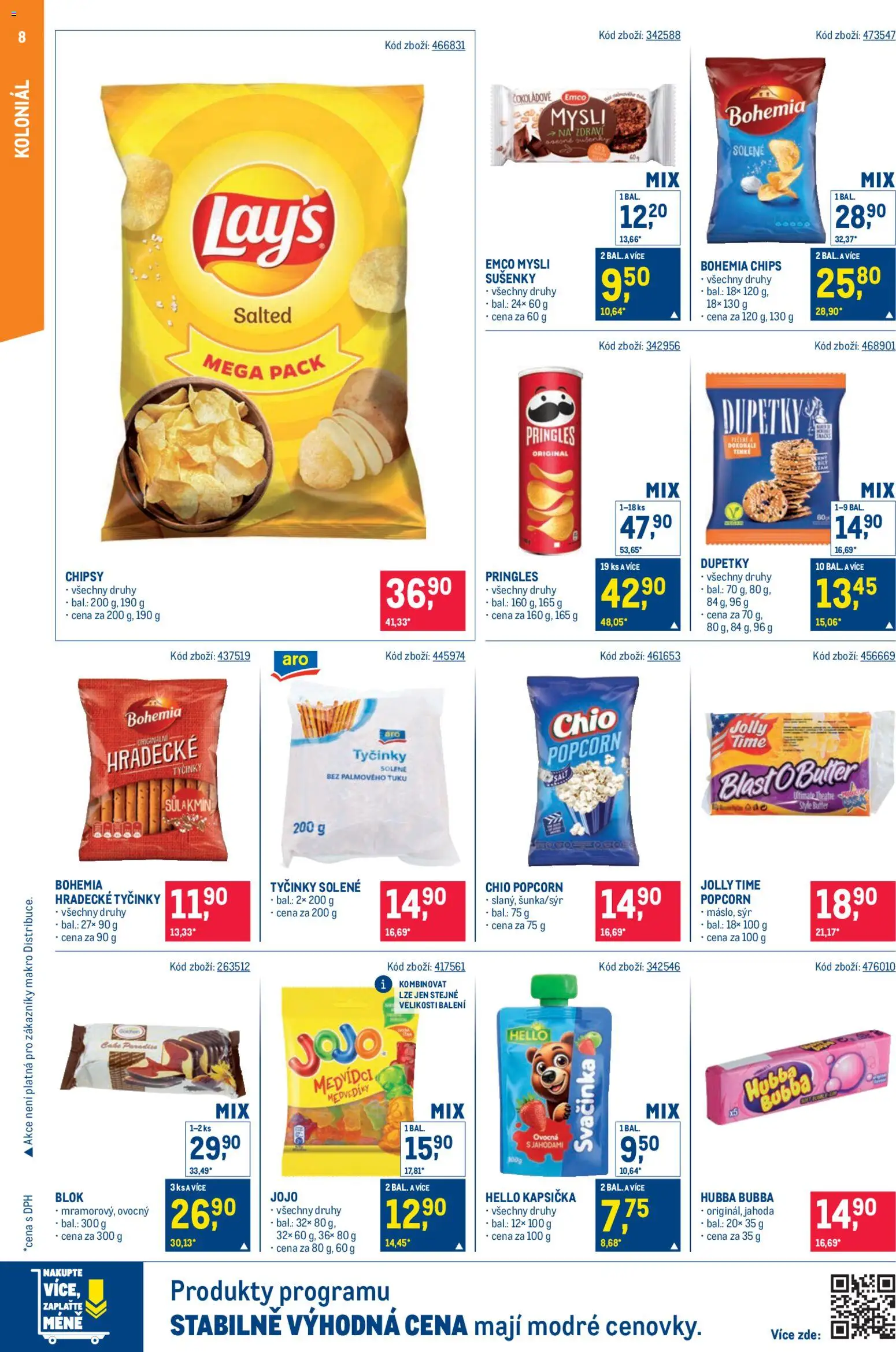 Makro leták - Maloobchod od 25.02.2026 | Strana: 8 | Produkty: Jojo, Blok, Dupetky, Sušenky