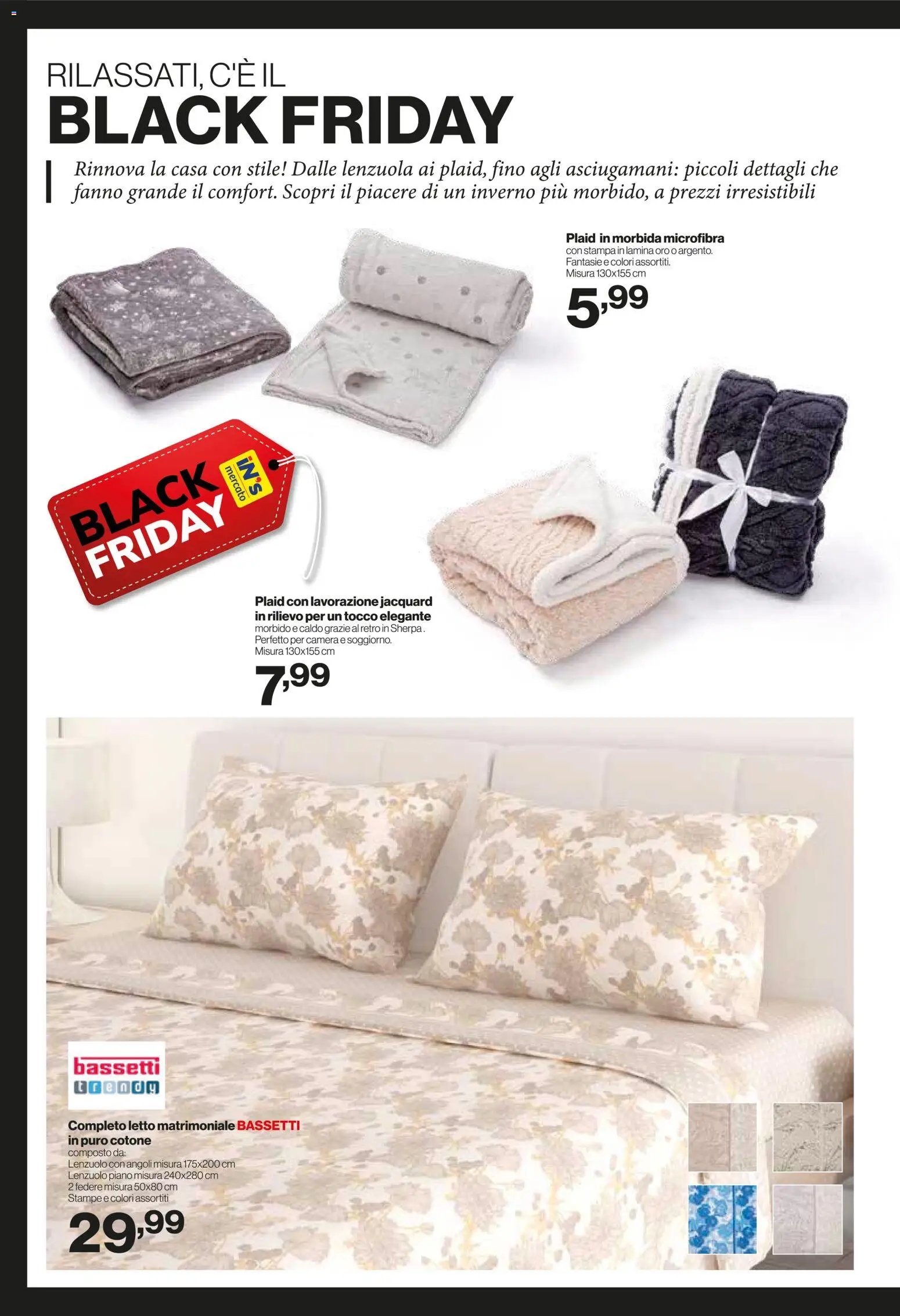 Volantino IN's del 19.11.2025 | Pagina: 2 | Prodotti: Letto matrimoniale, Stampa, Letto, Lenzuola
