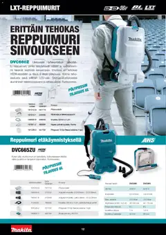 Makita-mainoslehti voimassa 01.12.2025 alkaen | Sivu: 12 | Tuotteet: Letku, Imuri