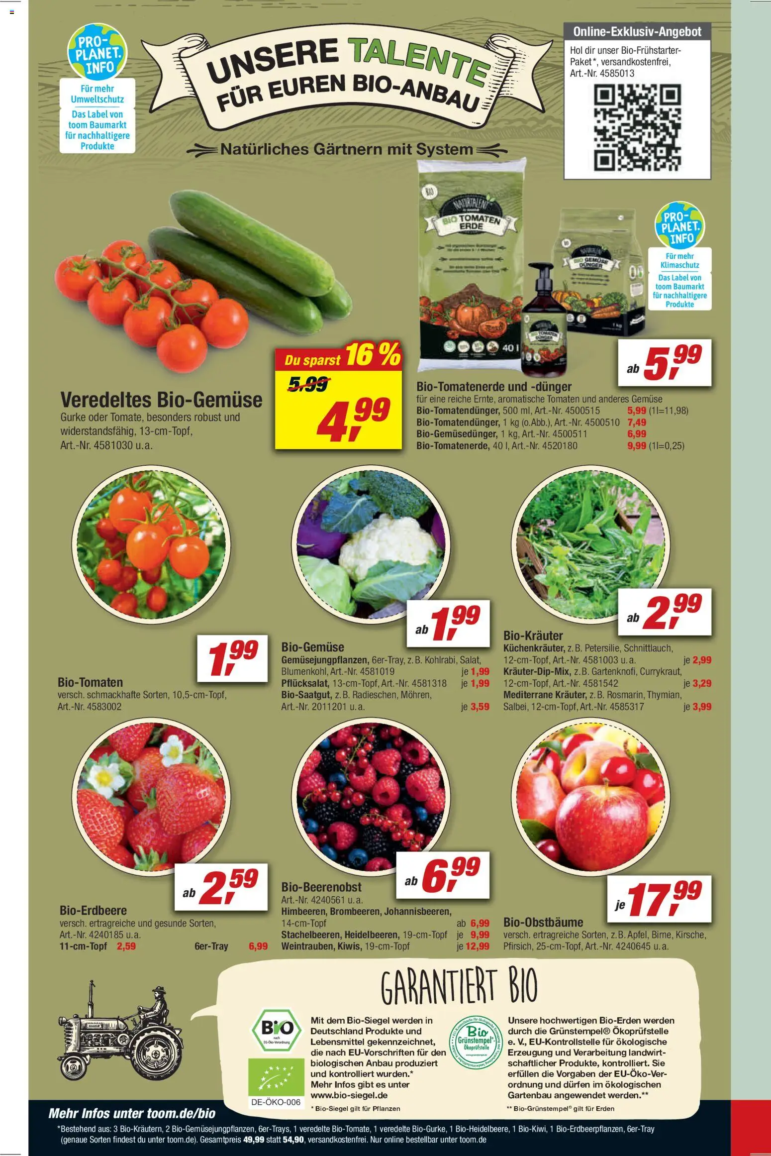 Toom Baumarkt Prospekt 	 – gültig ab 03.04.2026 | Seite: 10 | Produkte: Tomaten, Gemüse