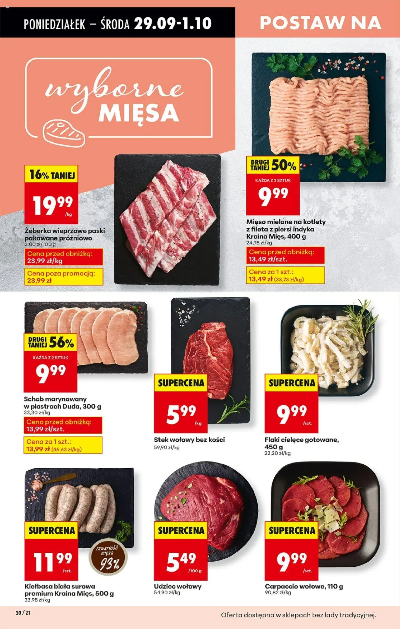 Biedronka gazetka od 29.09.2025 | Strona: 26 | Produkty: Kiełbasa, Piersi, Mięso, Kotlety