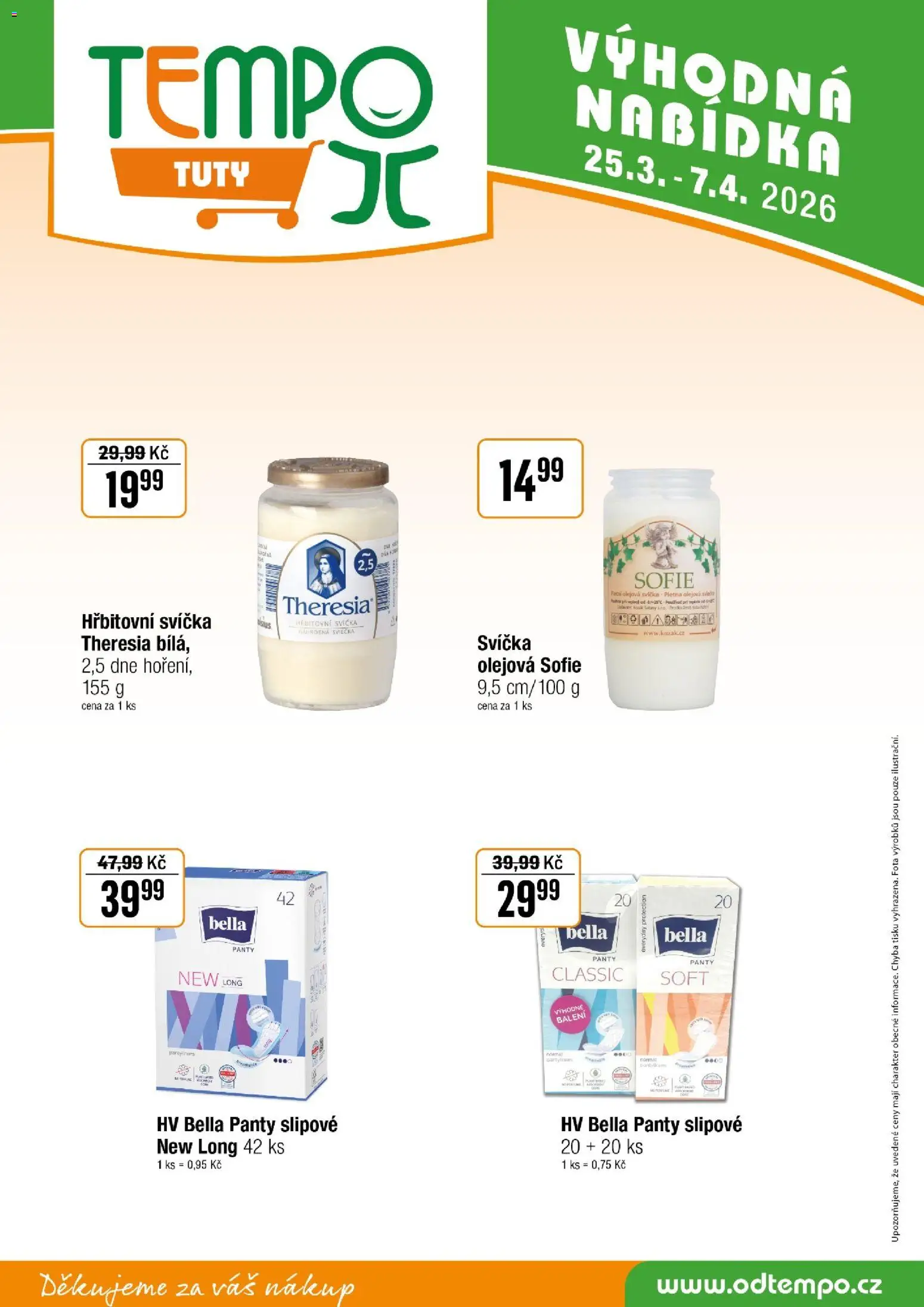 Tempo leták - Tuty od 25.03.2026 | Strana: 16 | Produkty: Svíčka