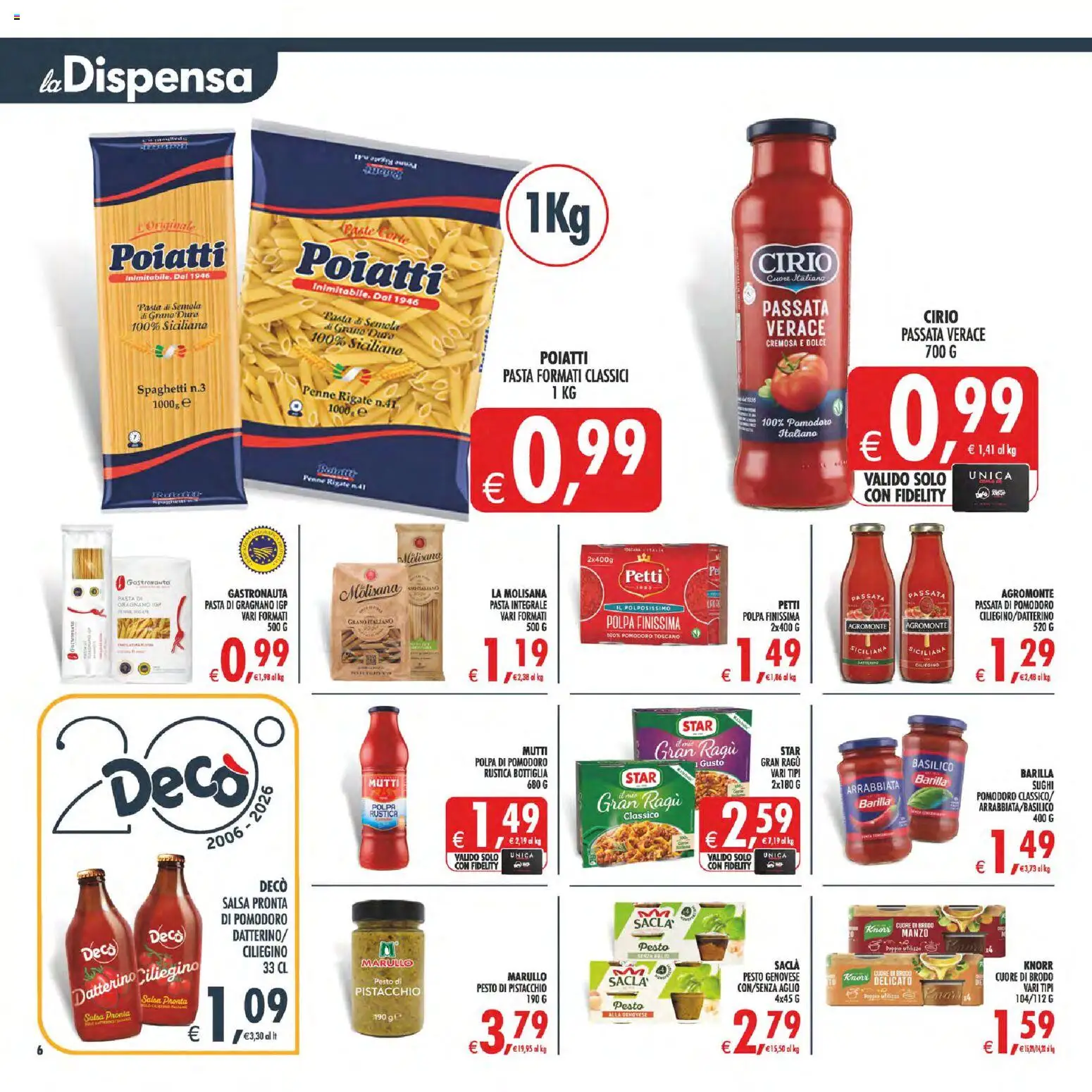 Volantino Decò del 17.04.2026 | Pagina: 7 | Prodotti: Salsa, Aglio, Ragú, Penne