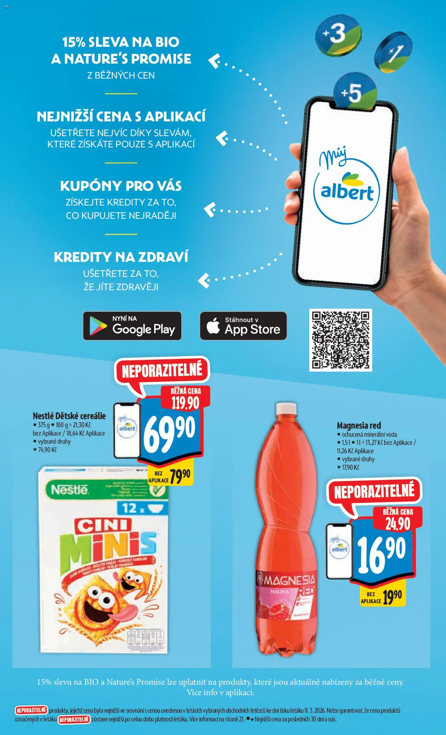 Albert leták - Hypermarket - Brno od 18.03.2026 | Strana: 17 | Produkty: Voda, Cereálie, Magnesia, Minerální voda