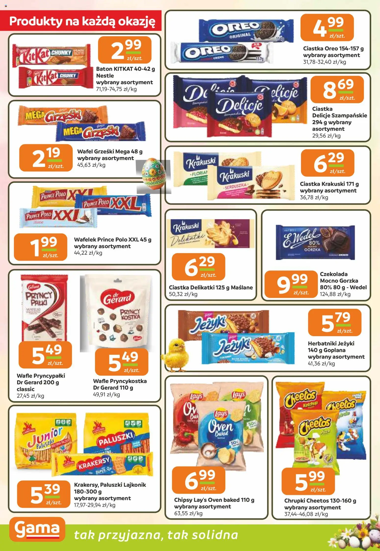 Gama gazetka od 26.03.2026 | Strona: 8 | Produkty: Chipsy, Baton, Krakersy, Ciastka