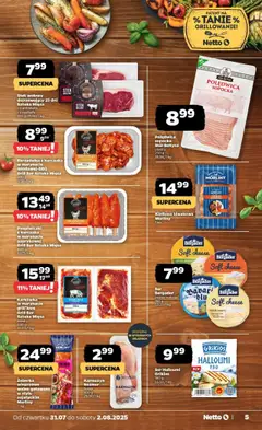 Netto gazetka - Spożywcza od 31.07.2025 | Strona: 5 | Produkty: Kiełbasa, Karkówka, Mięso, Stół