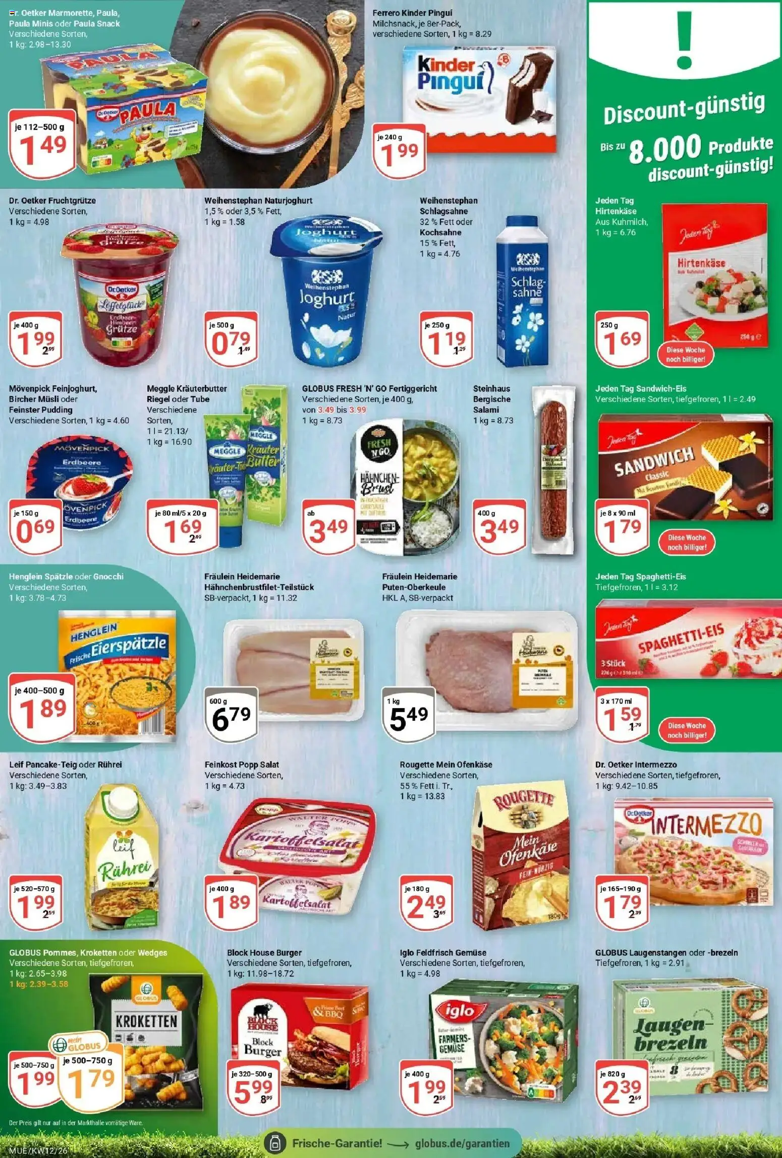 Globus prospekt Mühldorf	 – gültig ab 15.03.2026 | Seite: 10 | Produkte: Iglo, Burger, Gemüse, Sahne
