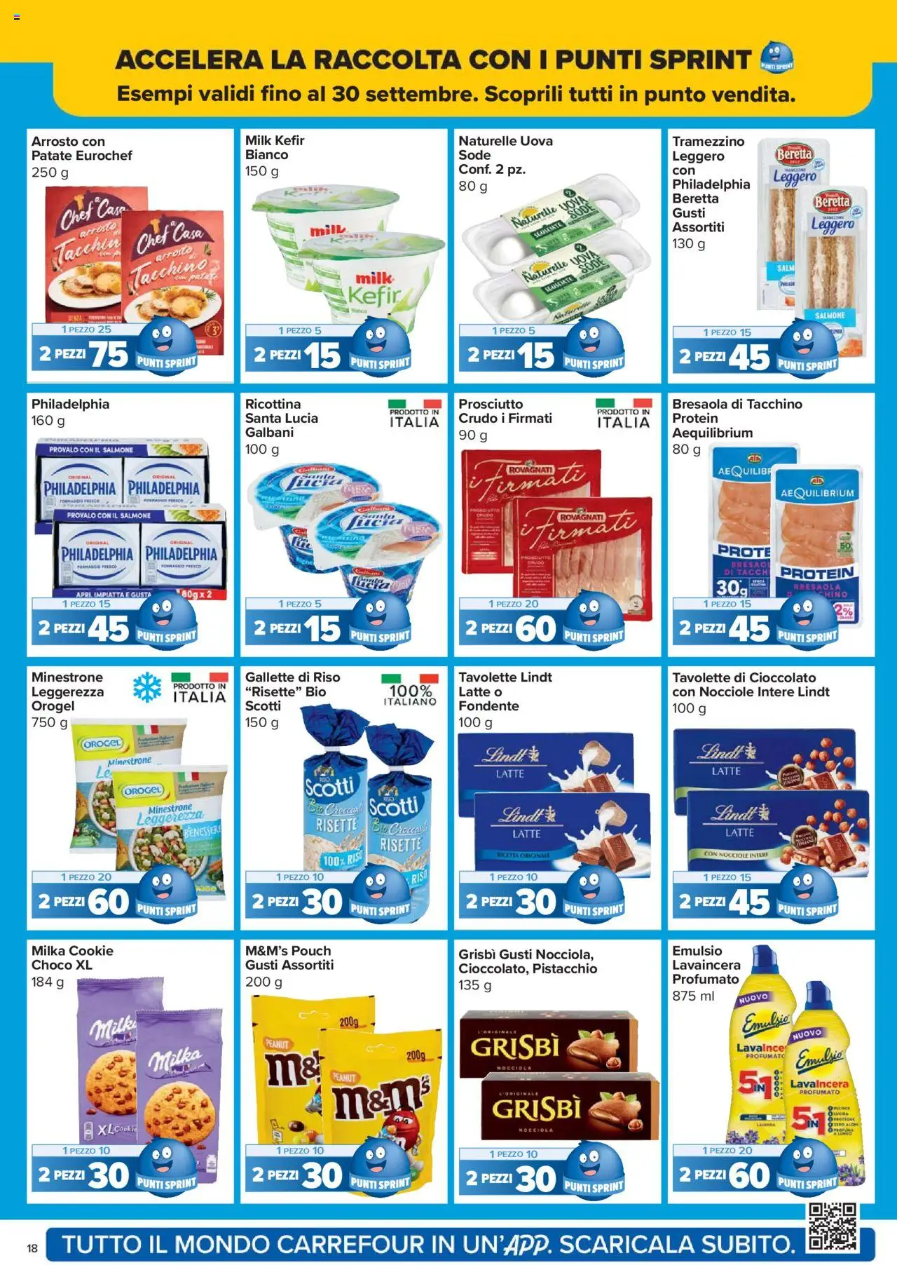 Volantino Carrefour del 18.09.2025 | Pagina: 18 | Prodotti: Uova, Bresaola, Latte, Prosciutto
