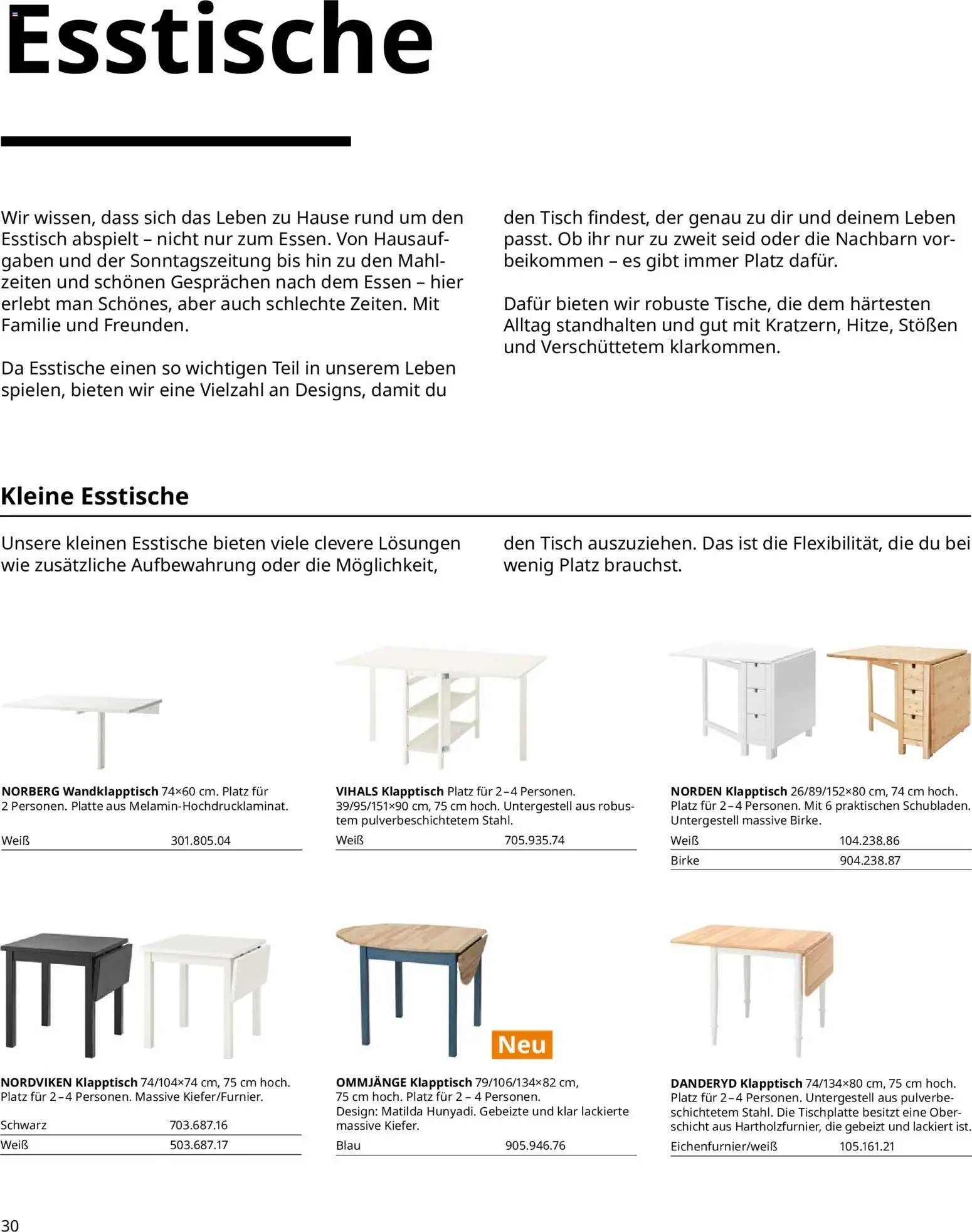 Ikea Essplatz – gültig ab 02.01.2026 | Seite: 30 | Produkte: Esstisch, Tisch