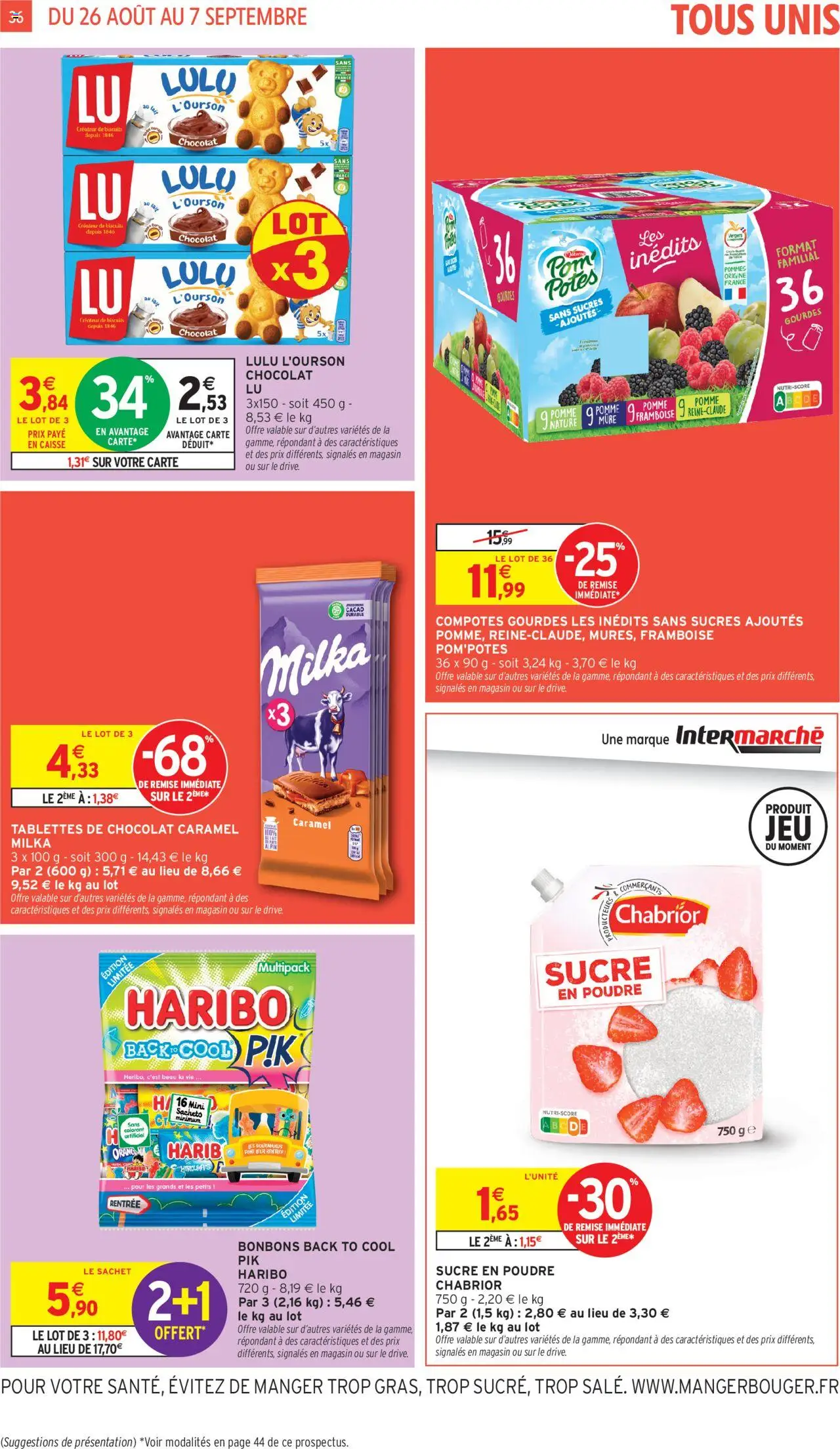  | Page: 36 | Produits: Sucre, Pomme, Poudre, Chocolat