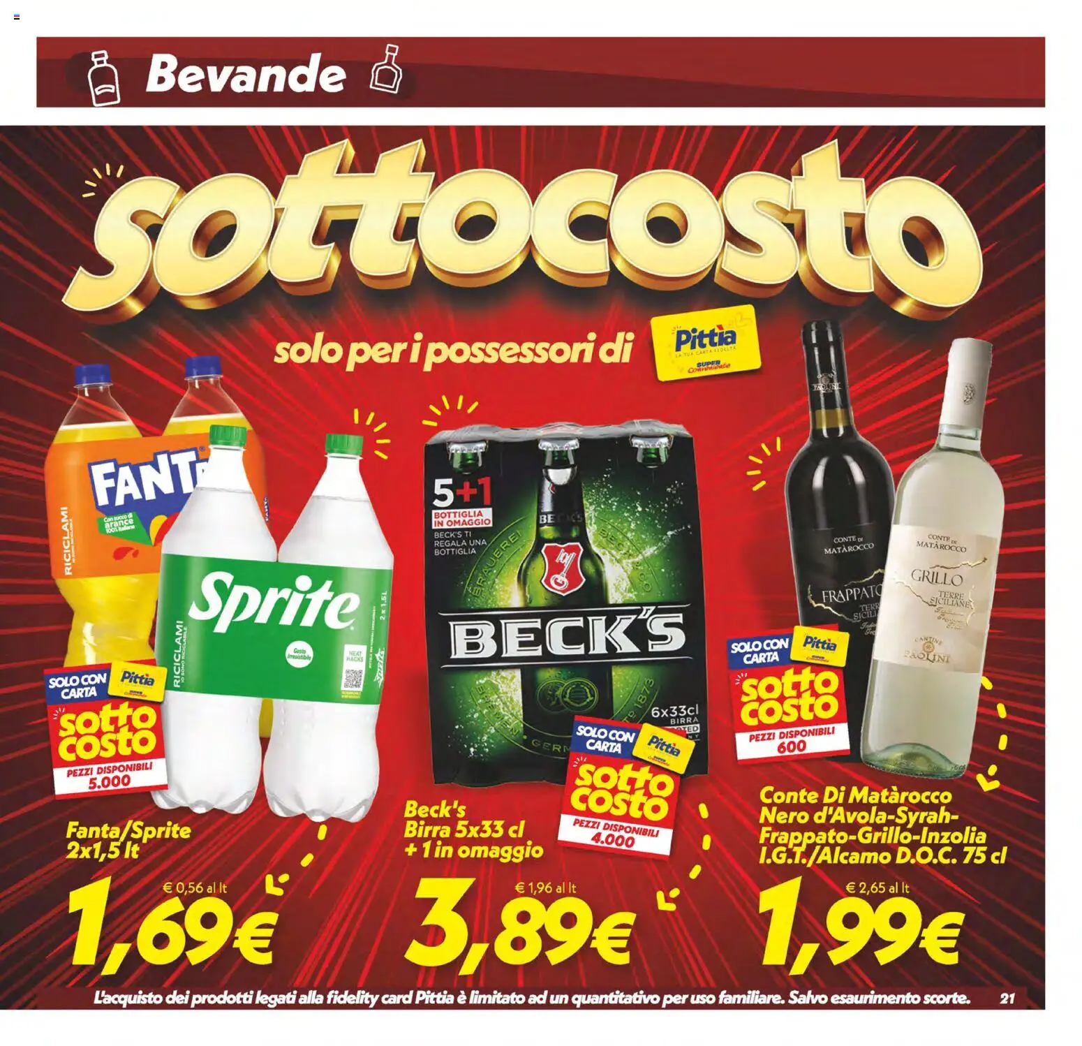 Volantino SuperConveniente del 04.11.2025 | Pagina: 21 | Prodotti: Birra, Tè, Bottiglia