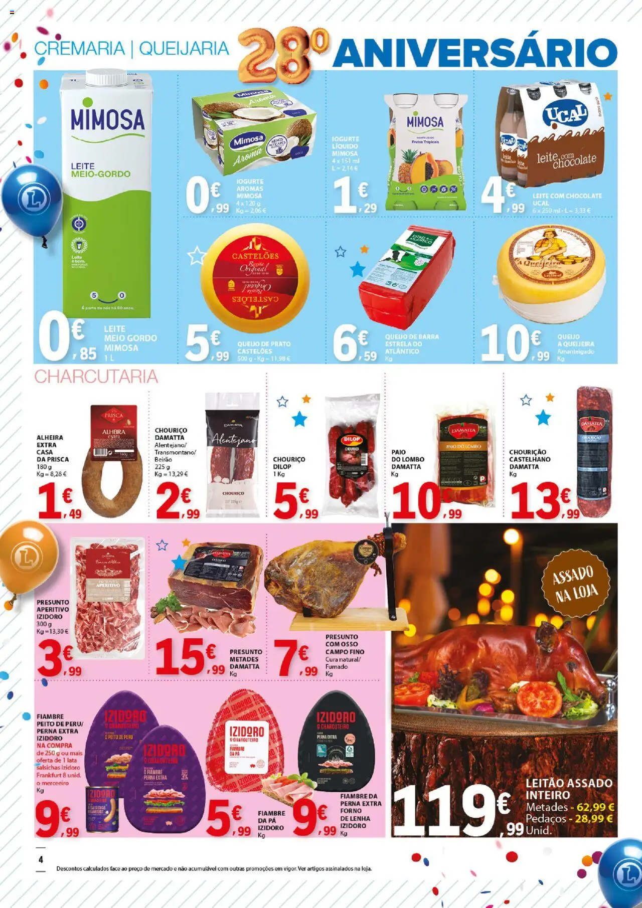 E.Leclerc - Aniversário Santa Maria da Feira │ válido de 24.07.2025 | Página: 4 | Produtos: Forno, Lombo, Chouriço, Pá