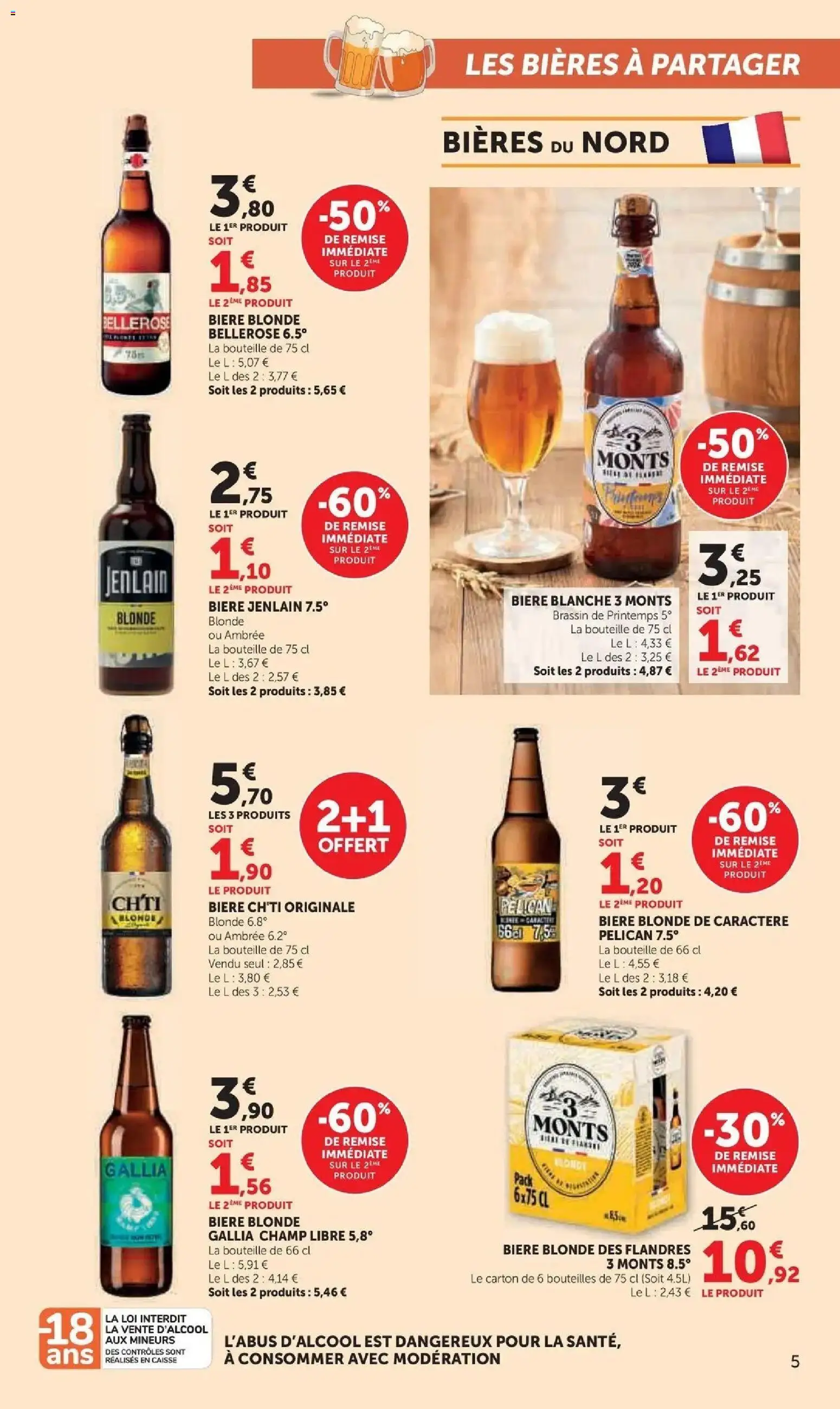 {H1} | Page: 5 | Produits: Bière blonde, Bière