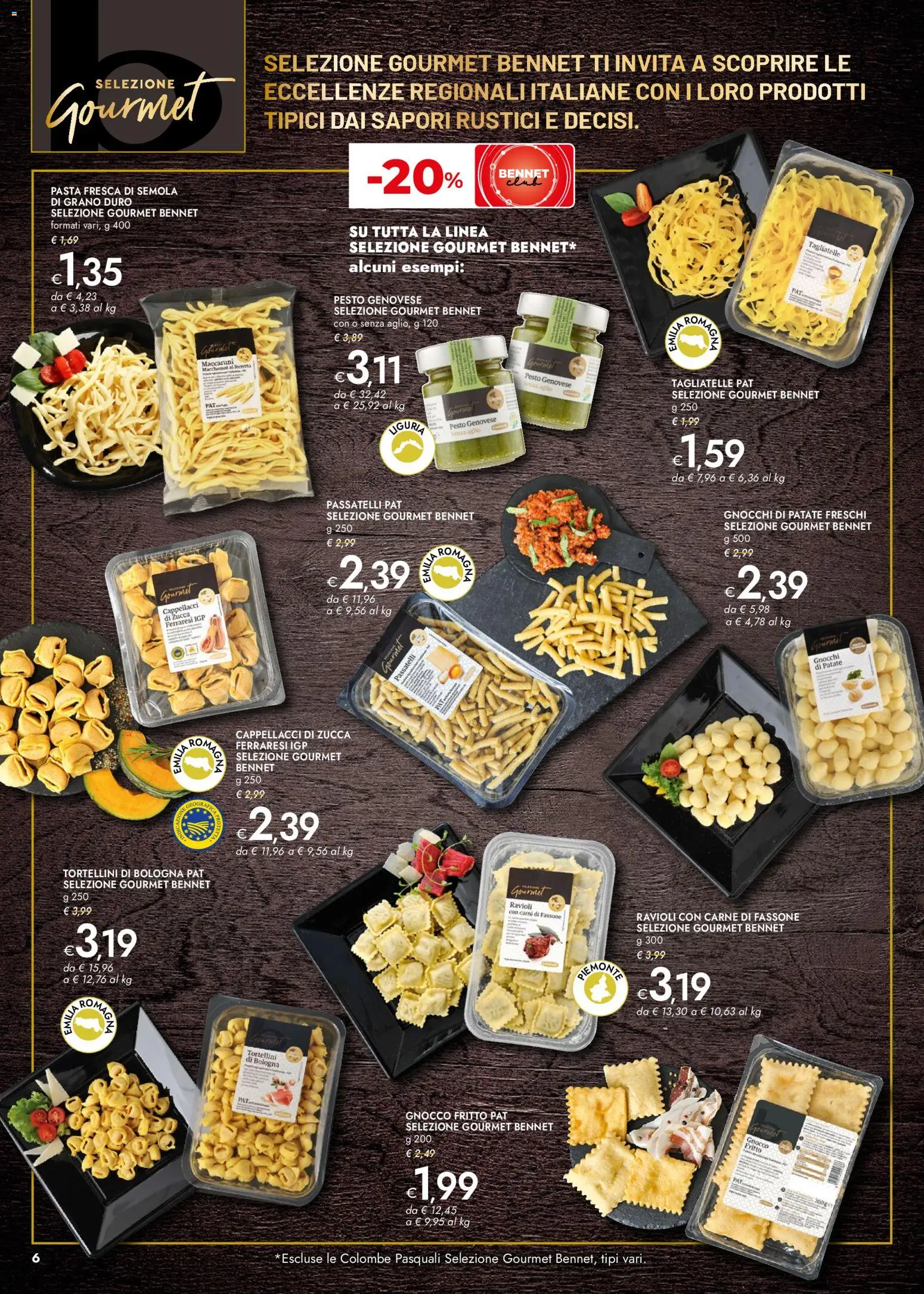 Volantino bennet volantino Gourmet del 19.03.2026 | Pagina: 6 | Prodotti: Zucca, Pesto, Gnocchi, Rustici