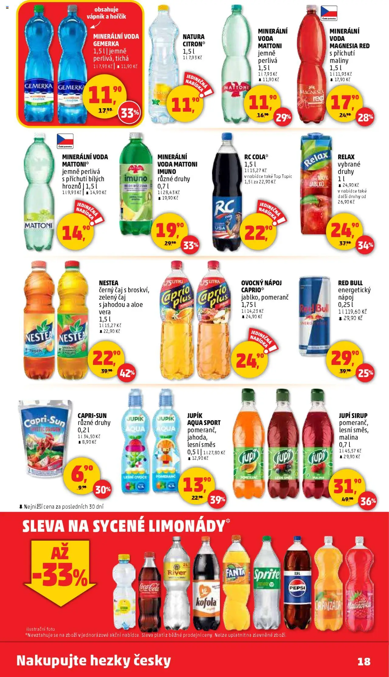 Penny Market leták - Čtvrtečník od 09.10.2025 | Strana: 18 | Produkty: Zelený čaj, Magnesia, Sirup, Magnesia Red