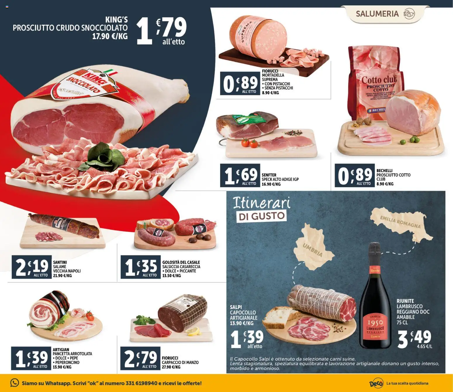 Volantino Decò del 20.01.2026 | Pagina: 3 | Prodotti: Salame, Prosciutto, Salsiccia, Peperoncino