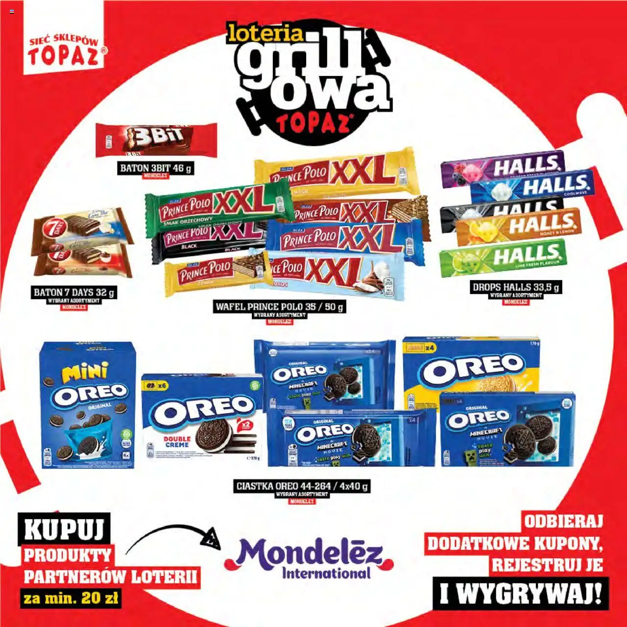 Topaz Gazetka - Katalog produktów Loteria Grillowa od 25.04.2025 | Strona: 50 | Produkty: Prince polo xxl, Ciastka Oreo, Baton, Ciastka