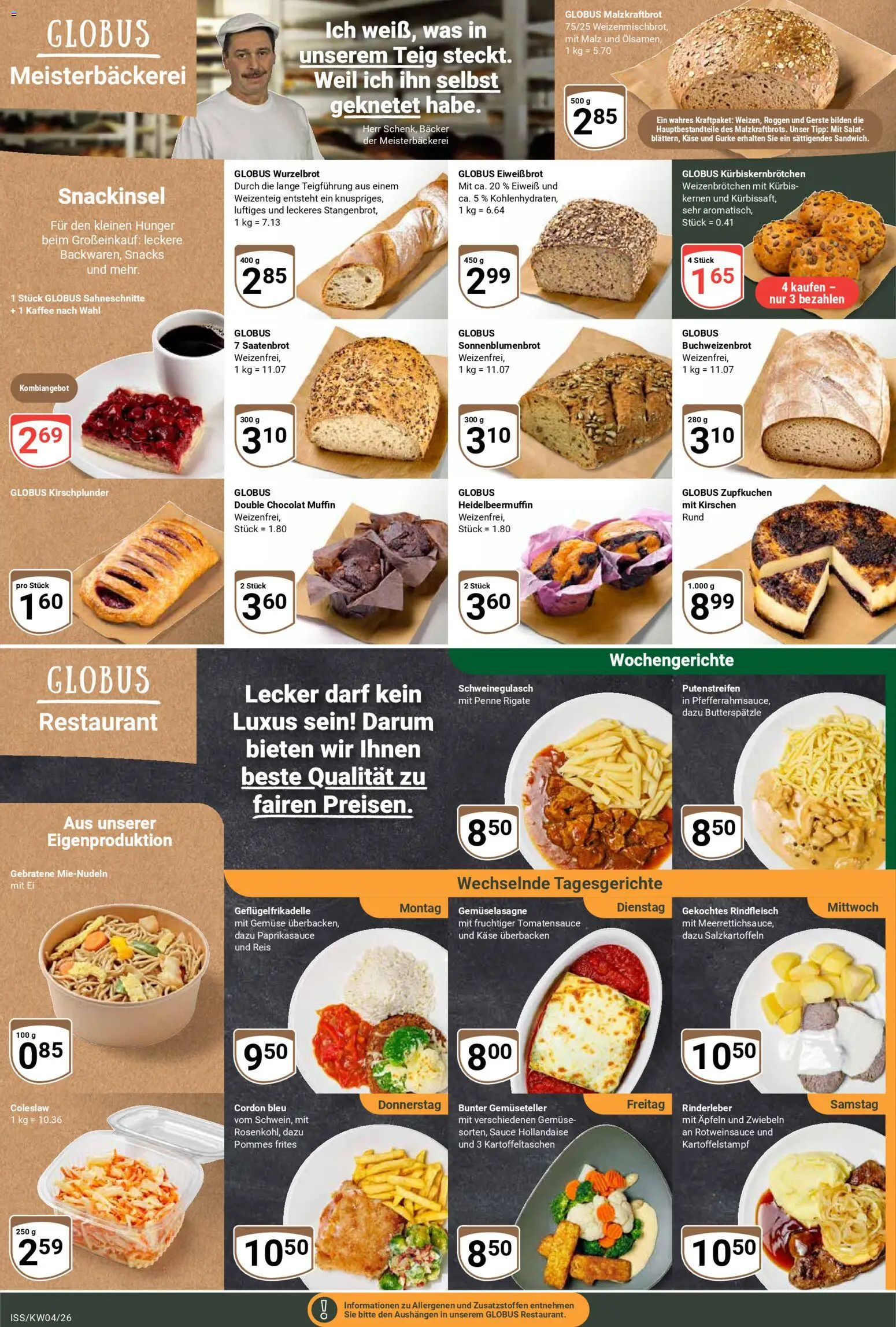 Globus Prospekt 	 – gültig ab 19.01.2026 | Seite: 6 | Produkte: Schweinegulasch, Pommes, Kirschen, Kürbis