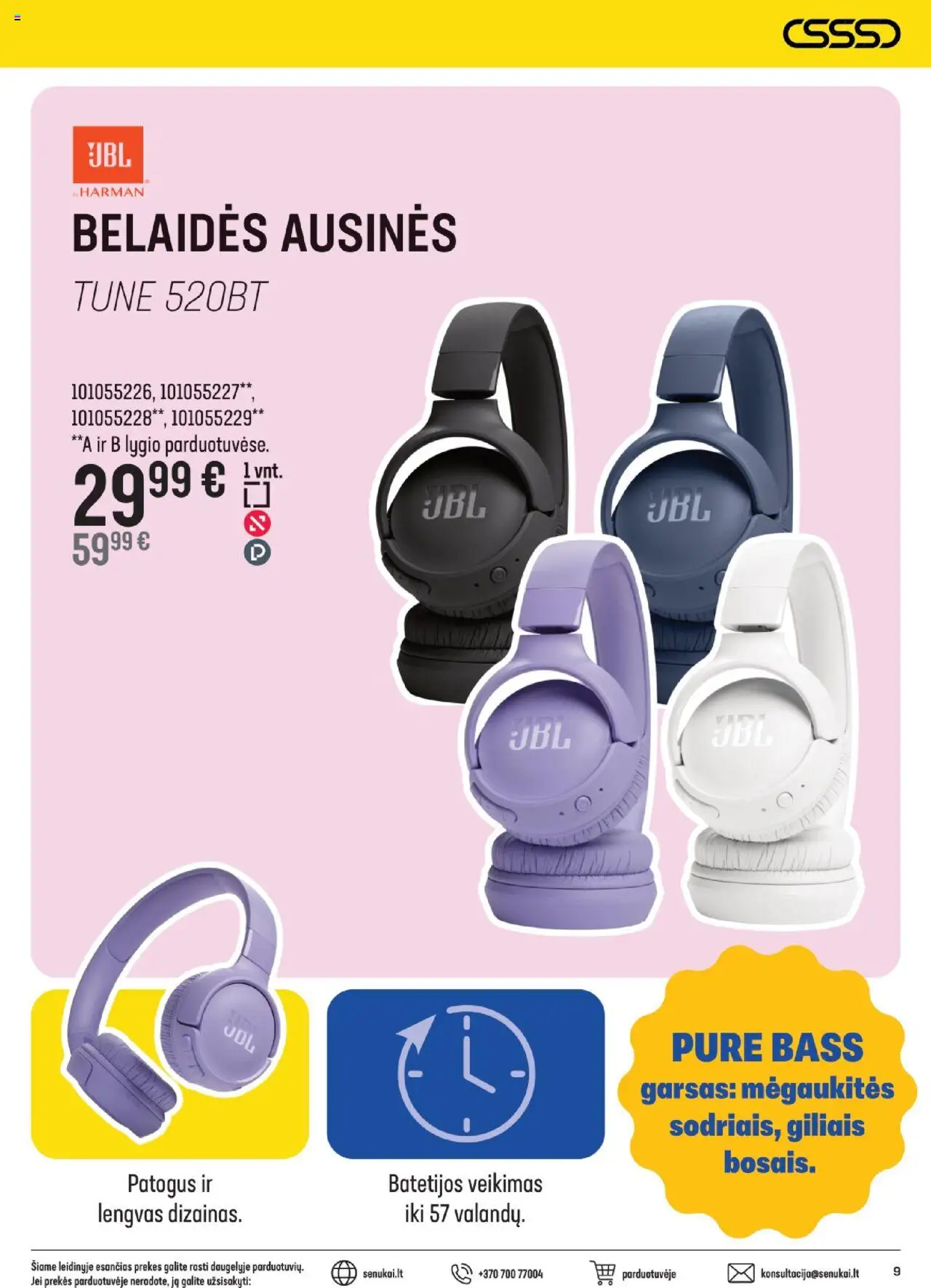 Senukai - Leidinys│galioja nuo 13.08.2025 | Puslapis: 9 | Prekių: Ausinės