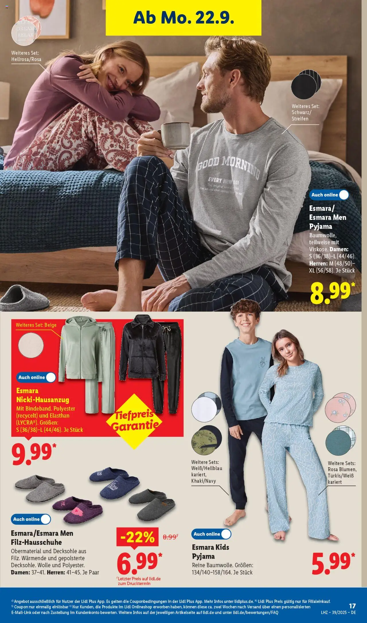 Lidl Prospekt Zossen – gültig ab 22.09.2025 | Seite: 13 | Produkte: Pyjama