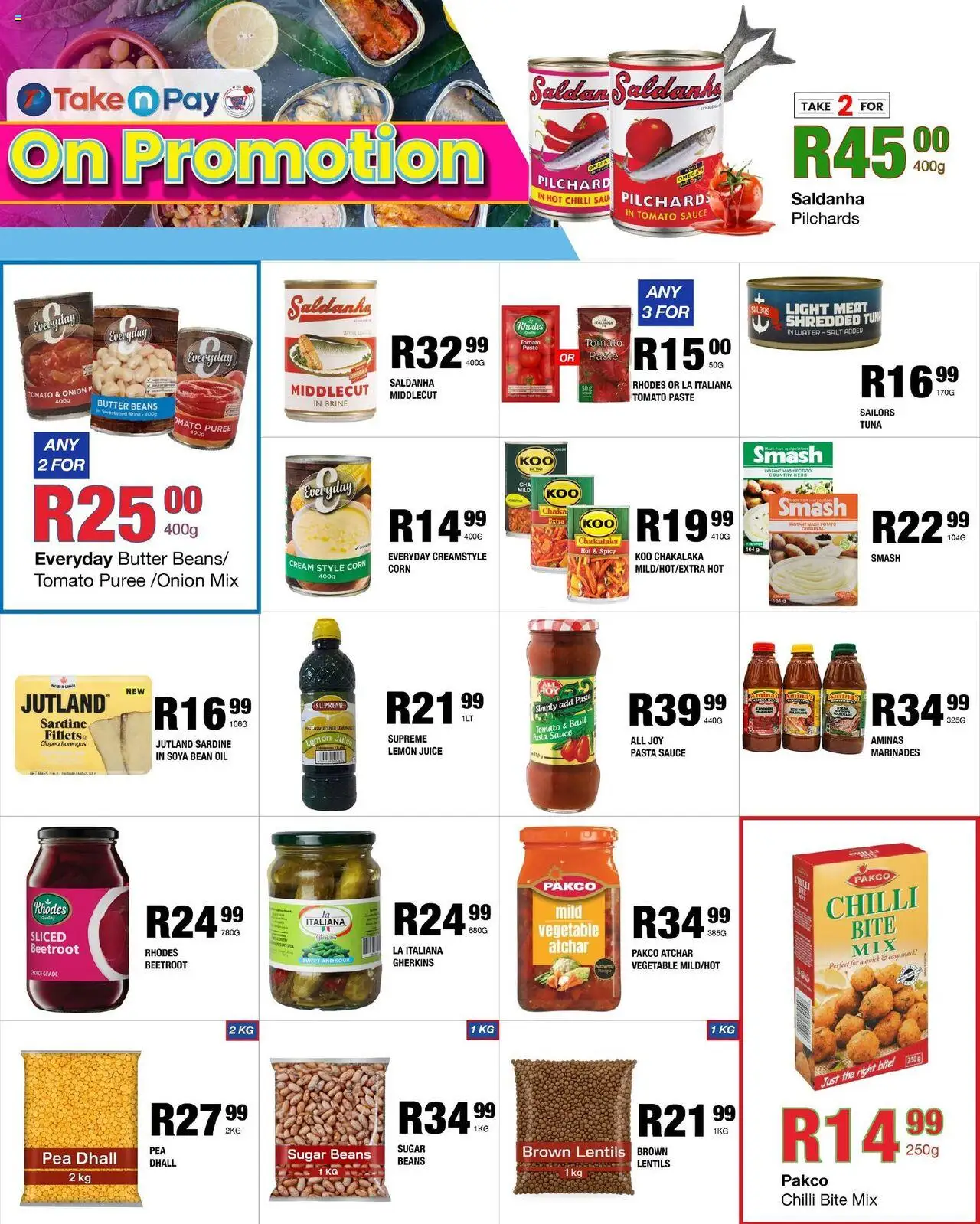 Take n Pay Specials │ valid from 11.08.2025 | Page: 3 | Products: Pilchards, Tuna, Light, Pea
