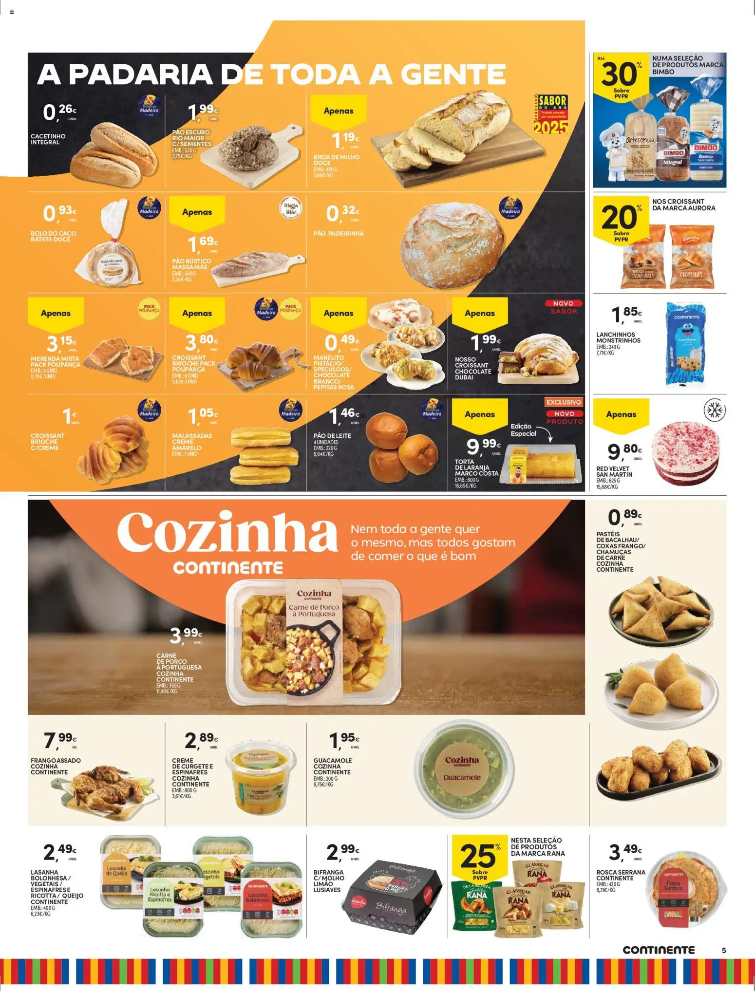 Continente - Madeira │ válido de 20.01.2026 | Página: 5 | Produtos: Frango, Bolo, Queijo, Creme