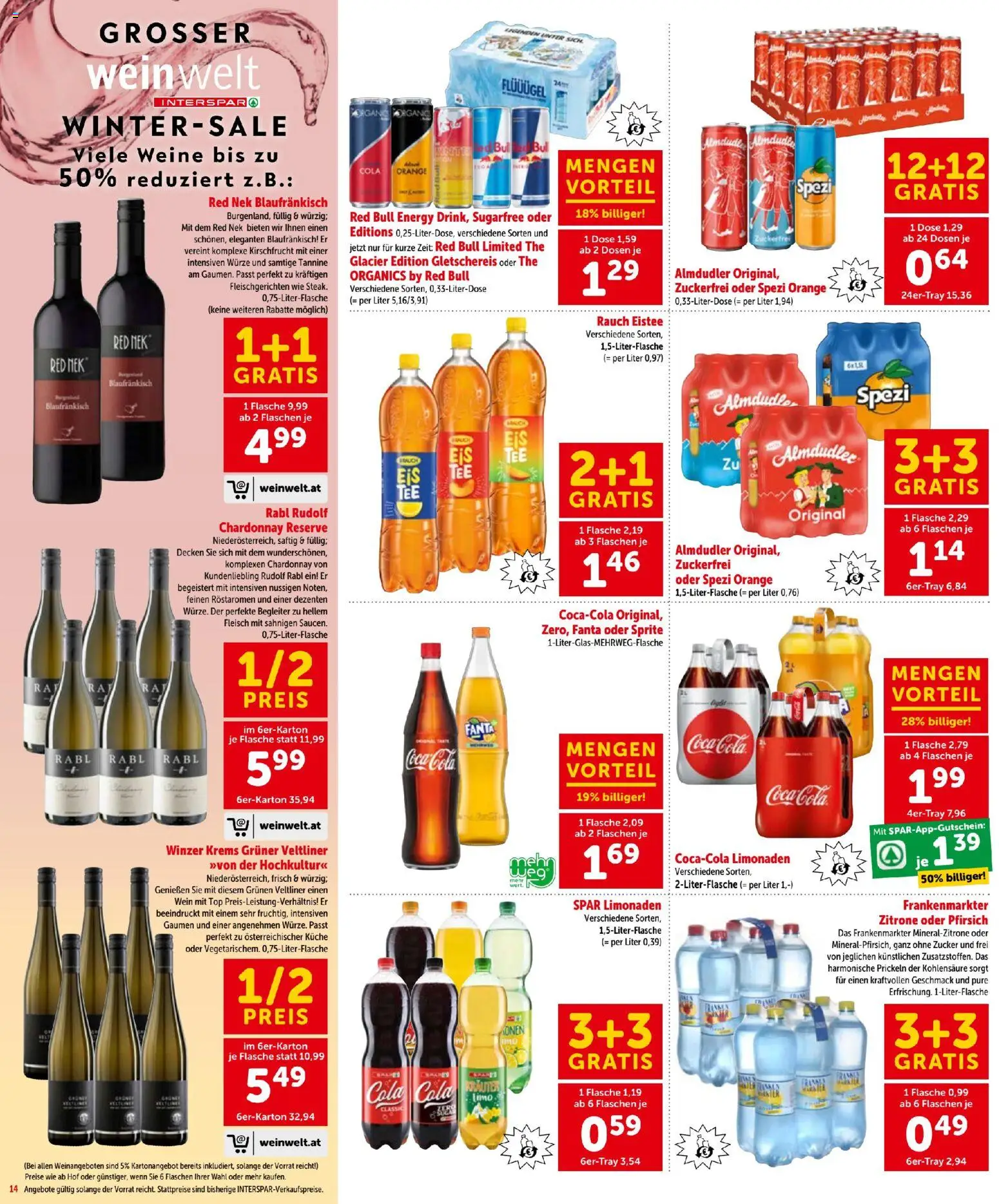 Interspar Flugblatt gültig ab 15.01.2026 | Seite: 14 | Produkte: Zucker, Zitrone, Pfirsich, Wein