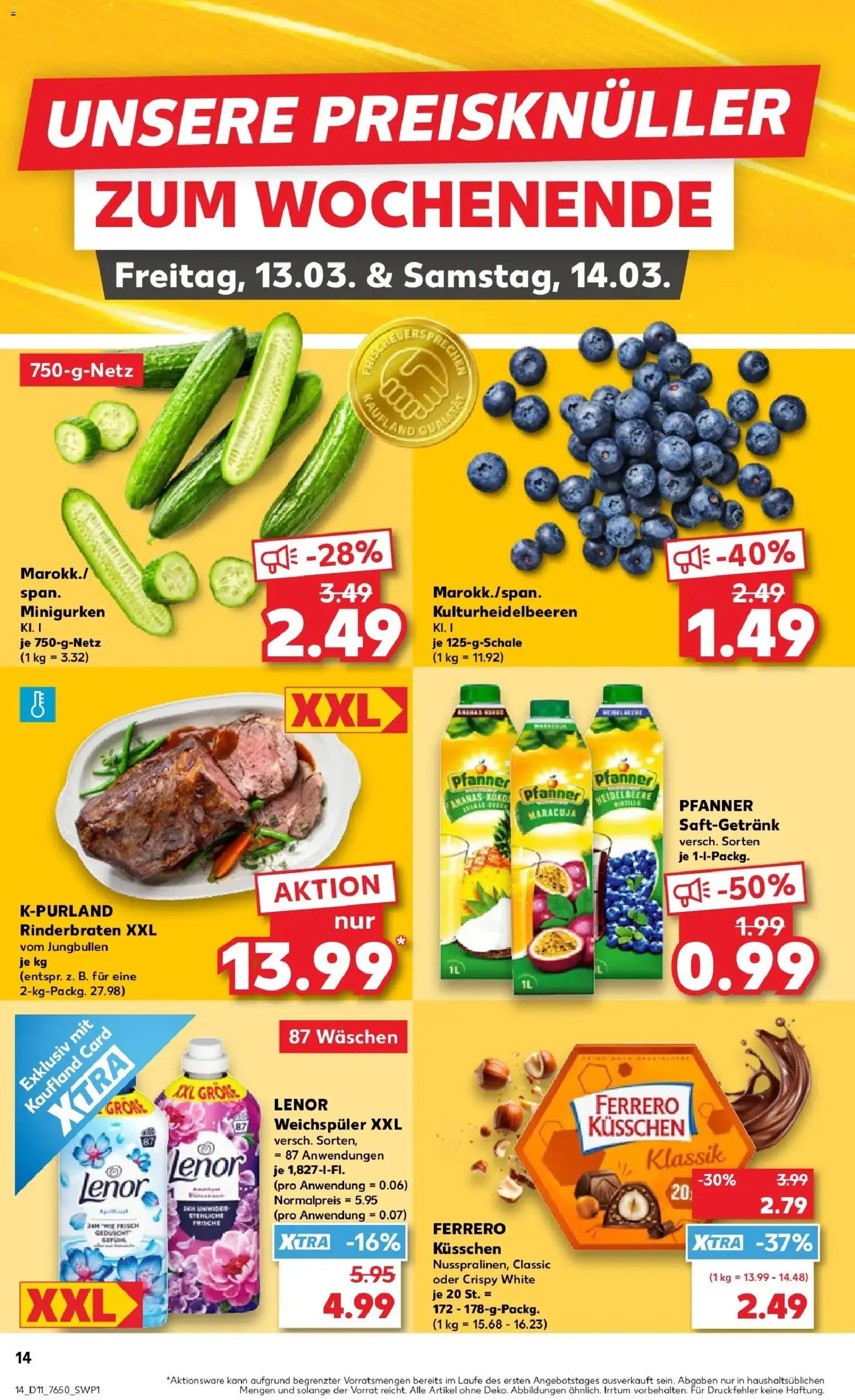 Kaufland Prospekt Emmendingen	 – gültig ab 09.03.2026 | Seite: 26 | Produkte: Lenor, Rinderbraten, Weichspüler
