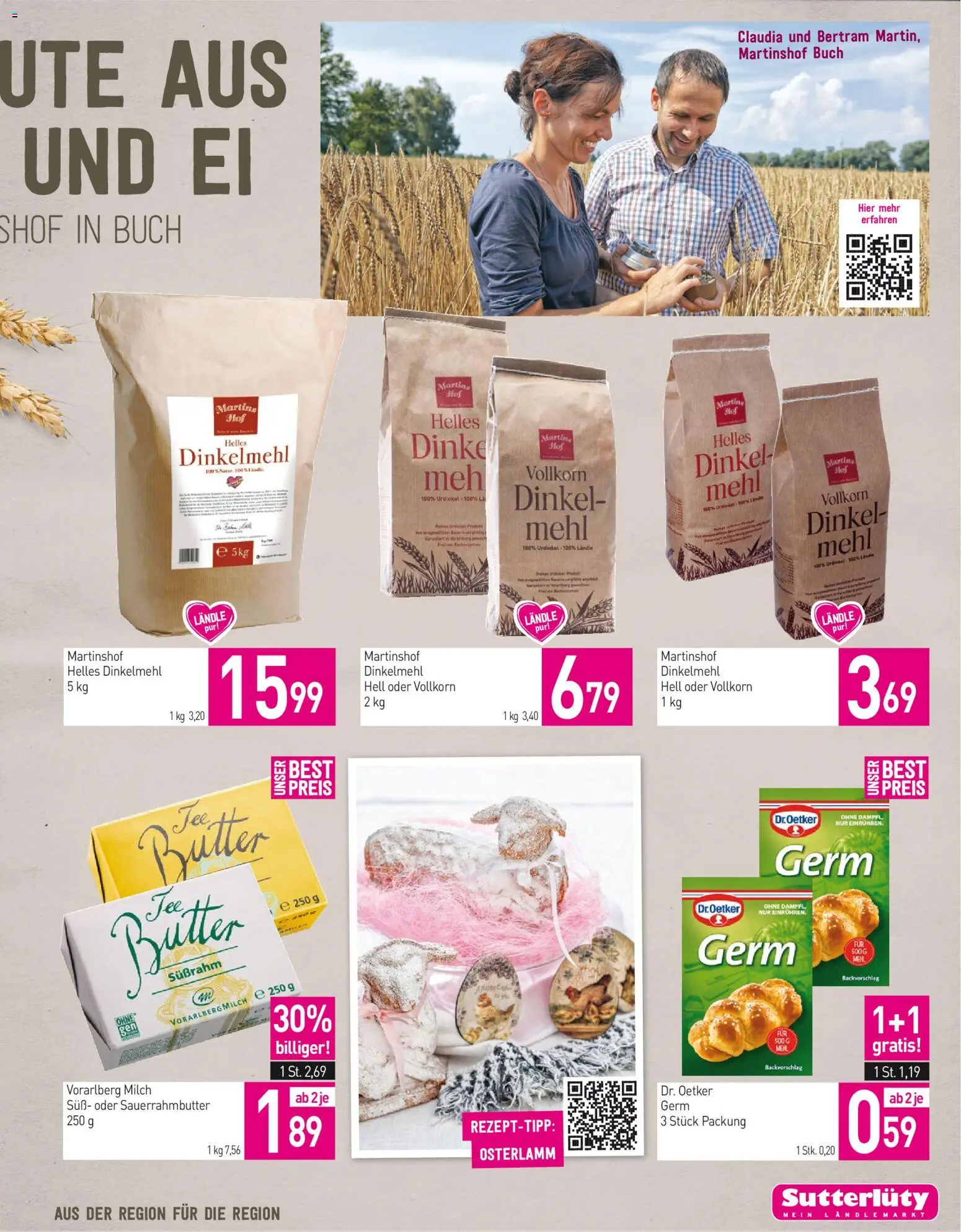 Sutterlüty Flugblatt gültig ab 12.03.2026 | Seite: 13 | Produkte: Milch, Butter
