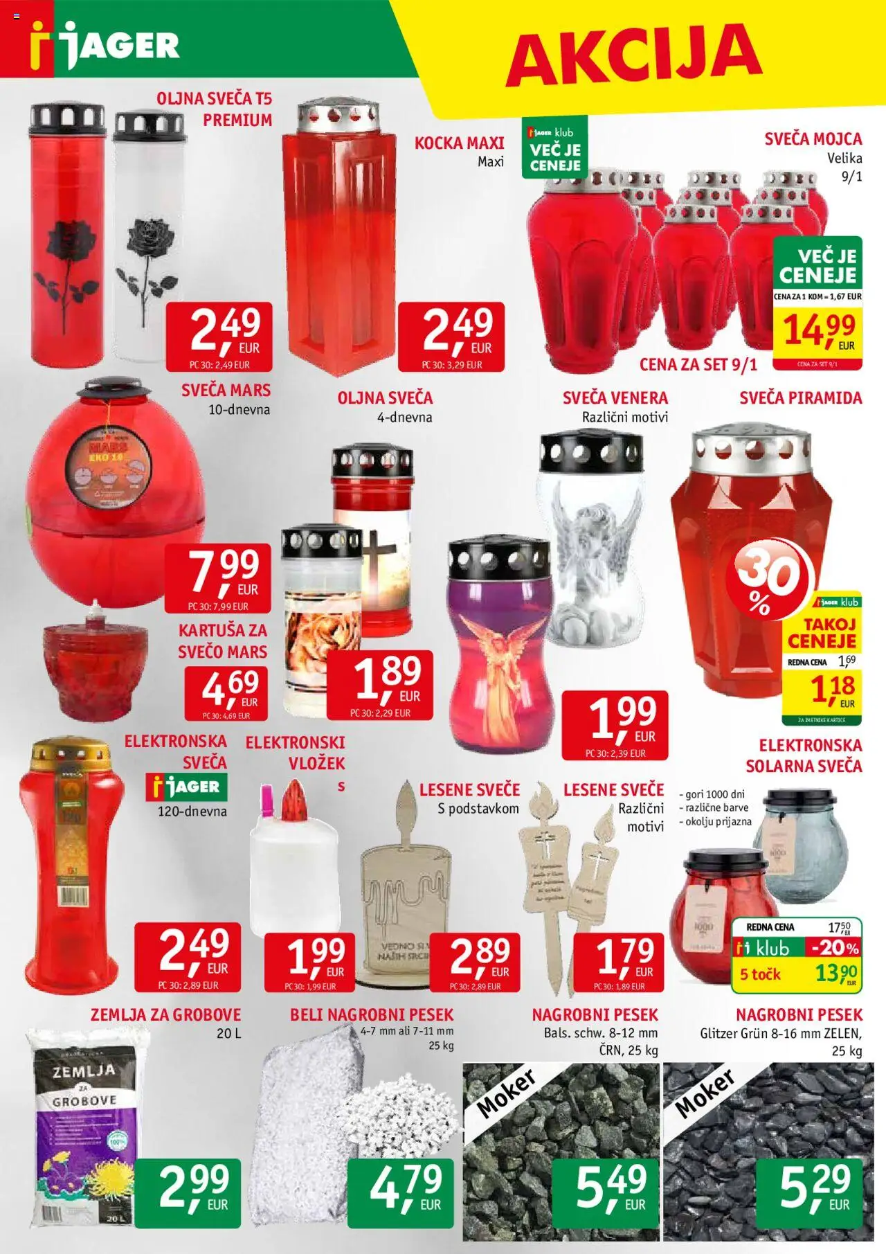 Novi Jager katalog ponudbe – veljaven od 15.10.2025 | Stran: 16 | Izdelki: Žemlja, Sveča, Svece