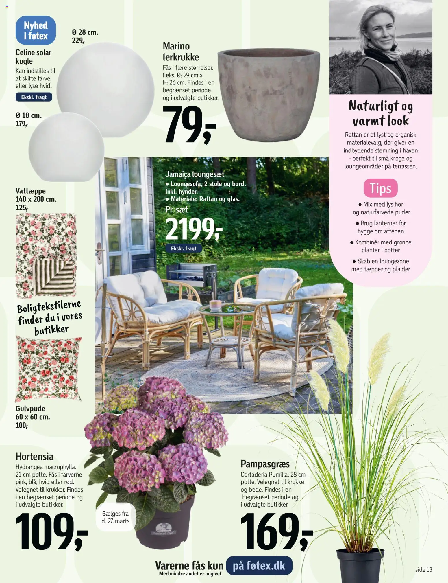 Føtex tilbudsavis – gyldig fra 13.03.2026 | Side: 13 | Produkter: Skab, Krukke, Loungesæt