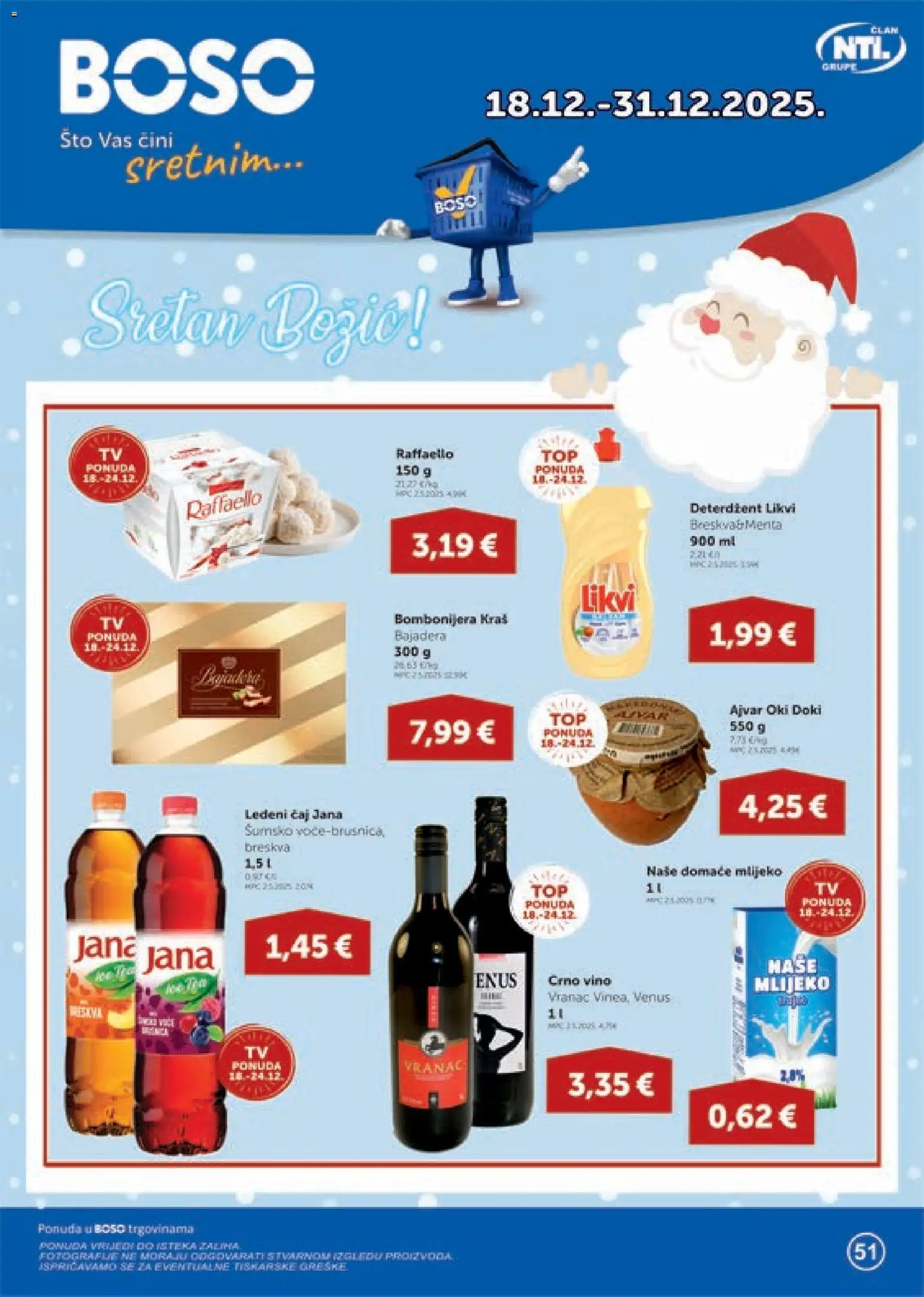 Boso katalog | vrijedi od 18.12.2025 | Stranica: 1 | Proizvodi: Ajvar, Čaj, Breskva, Raffaello