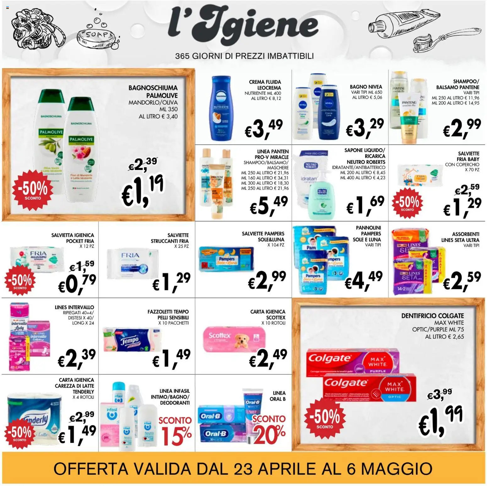 Volantino Coal del 23.04.2026 | Pagina: 21 | Prodotti: Crema, Pannolini, Bagnoschiuma, Fazzoletti