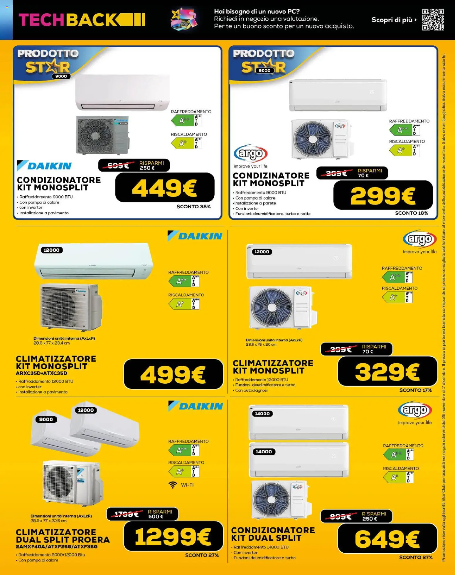 Volantino Euronics del 26.11.2025 | Pagina: 31 | Prodotti: Climatizzatore, Deumidificatore, Pavimento, Condizionatore