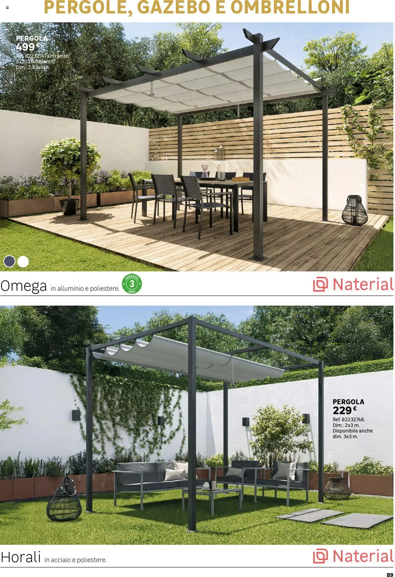Volantino Leroy Merlin del 02.06.2025 | Pagina: 89 | Prodotti: Gazebo, Pergola, Alluminio