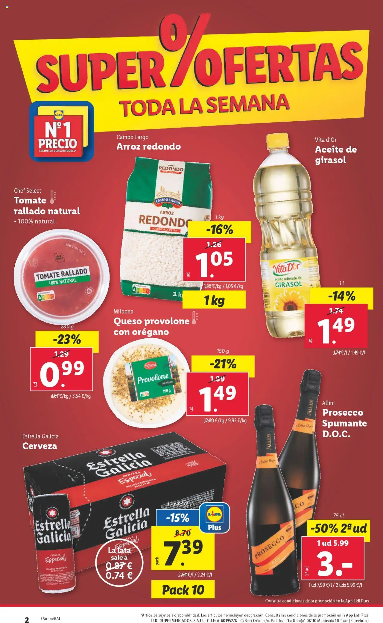 Lidl catálogo MAD │ válido desde el 16.06.2025 | Página: 4 | Productos: Queso, Aceite, Arroz, Aceite de girasol