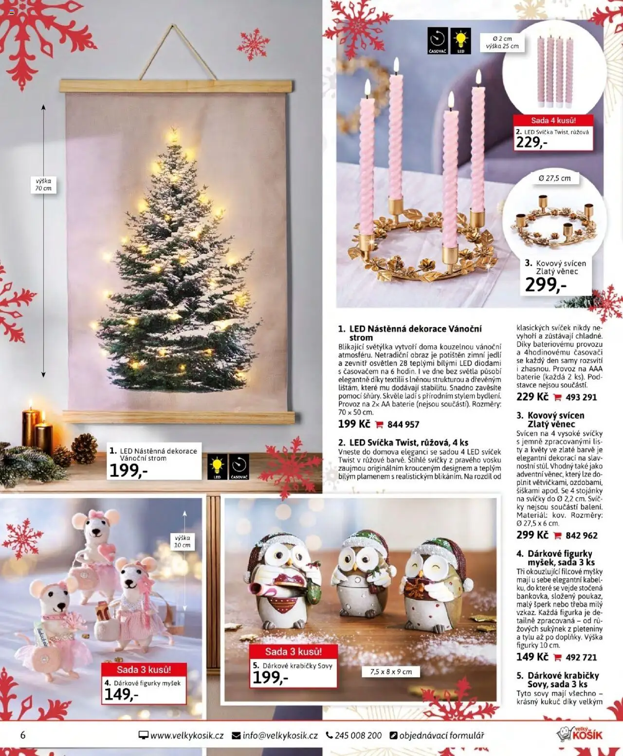 Velký Košík katalog říjen od 01.10.2025 | Strana: 6 | Produkty: Košík, Svícen, Světýlka, Baterie