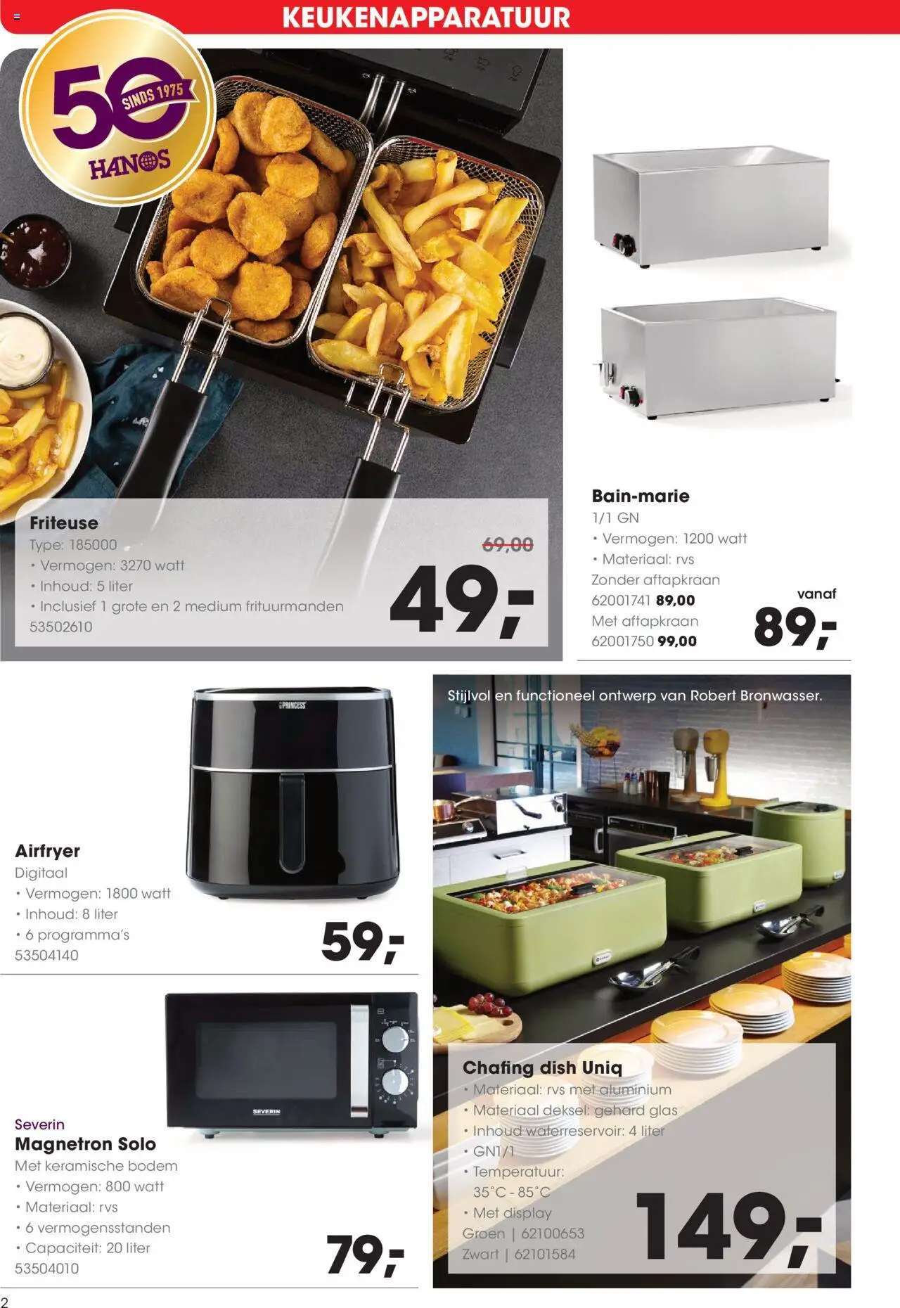 {H1} | Pagina: 2 | Producten: Friteuse, Parasztsonka