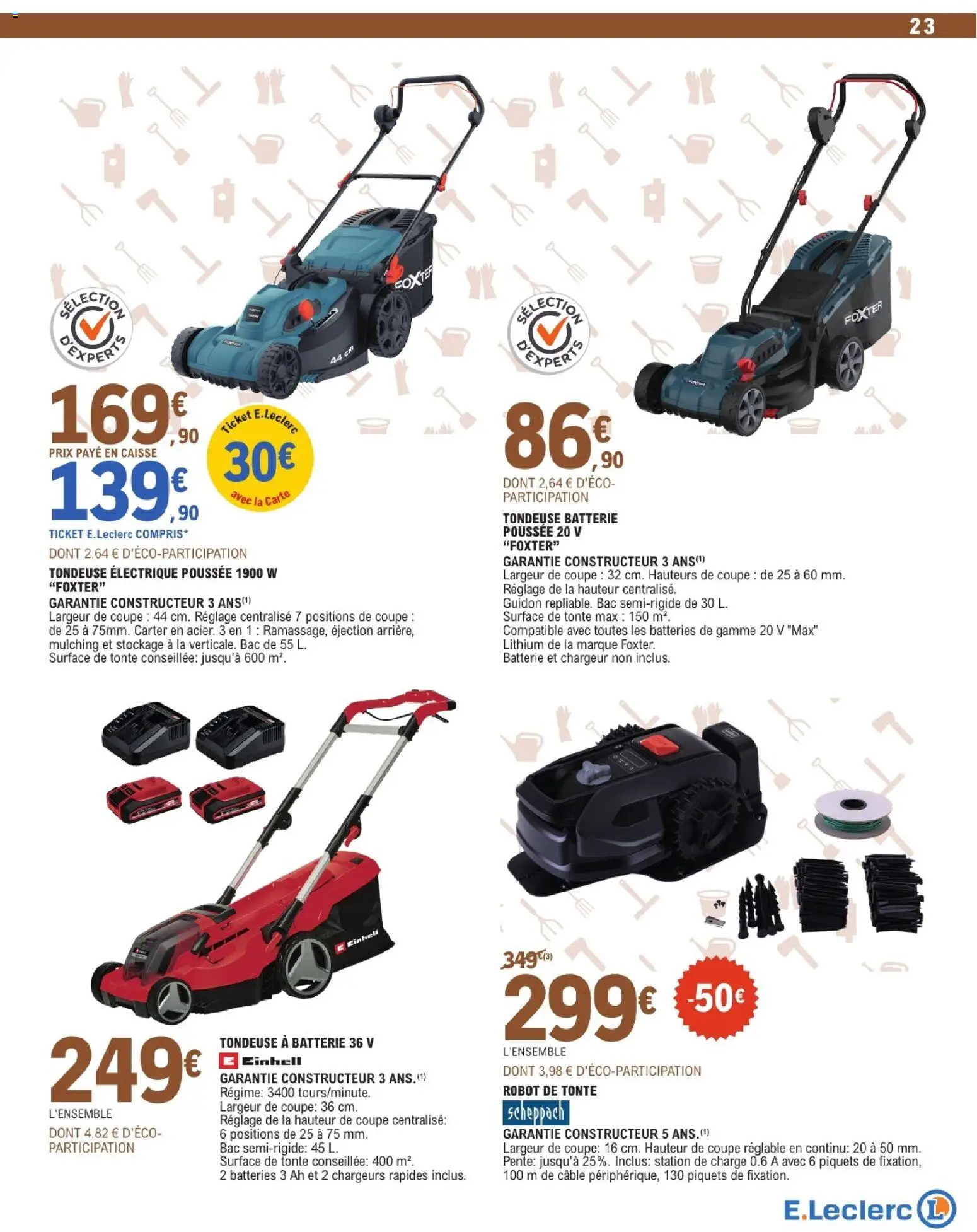 {H1} | Page: 23 | Produits: Câble, Robot, Tondeuse, Batterie