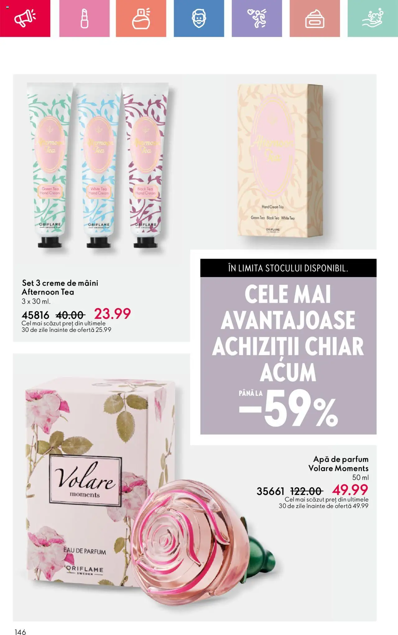 Noul catalog Oriflame – valabil de la 06.07.2025 | Pagină: 146 | Produse: Apă de parfum, Parfum, Apă