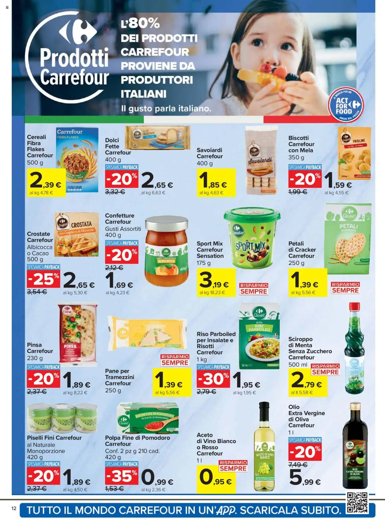 Volantino Carrefour del 07.08.2025 | Pagina: 12 | Prodotti: Cereali, Aceto, Menta, Savoiardi