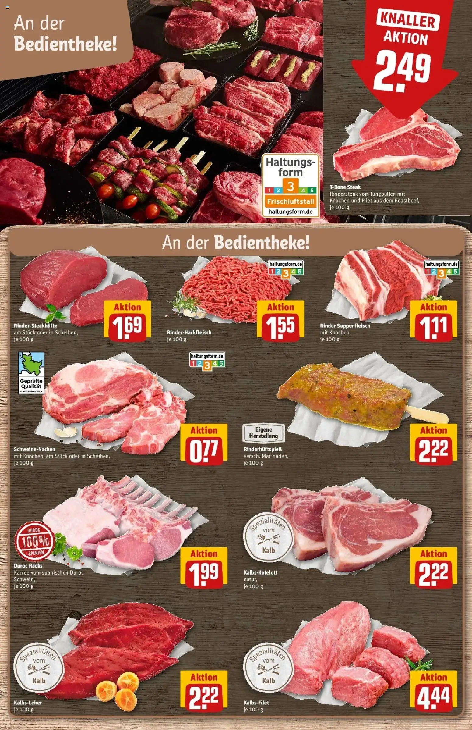 Rewe Prospekt Buxtehude	 – gültig ab 30.03.2026 | Seite: 13 | Produkte: Schweinenacken, Kalbsleber, Suppenfleisch, Steak